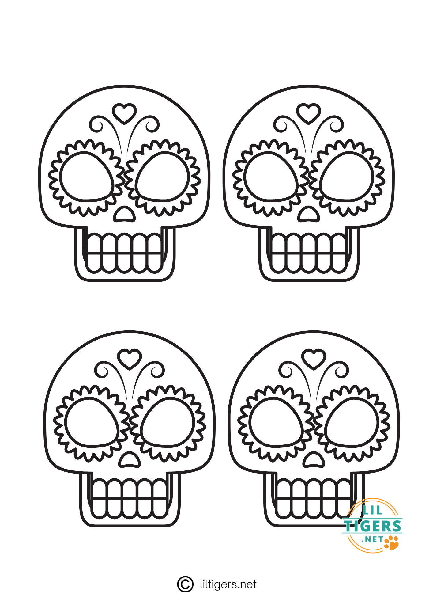 sugar skull stencils