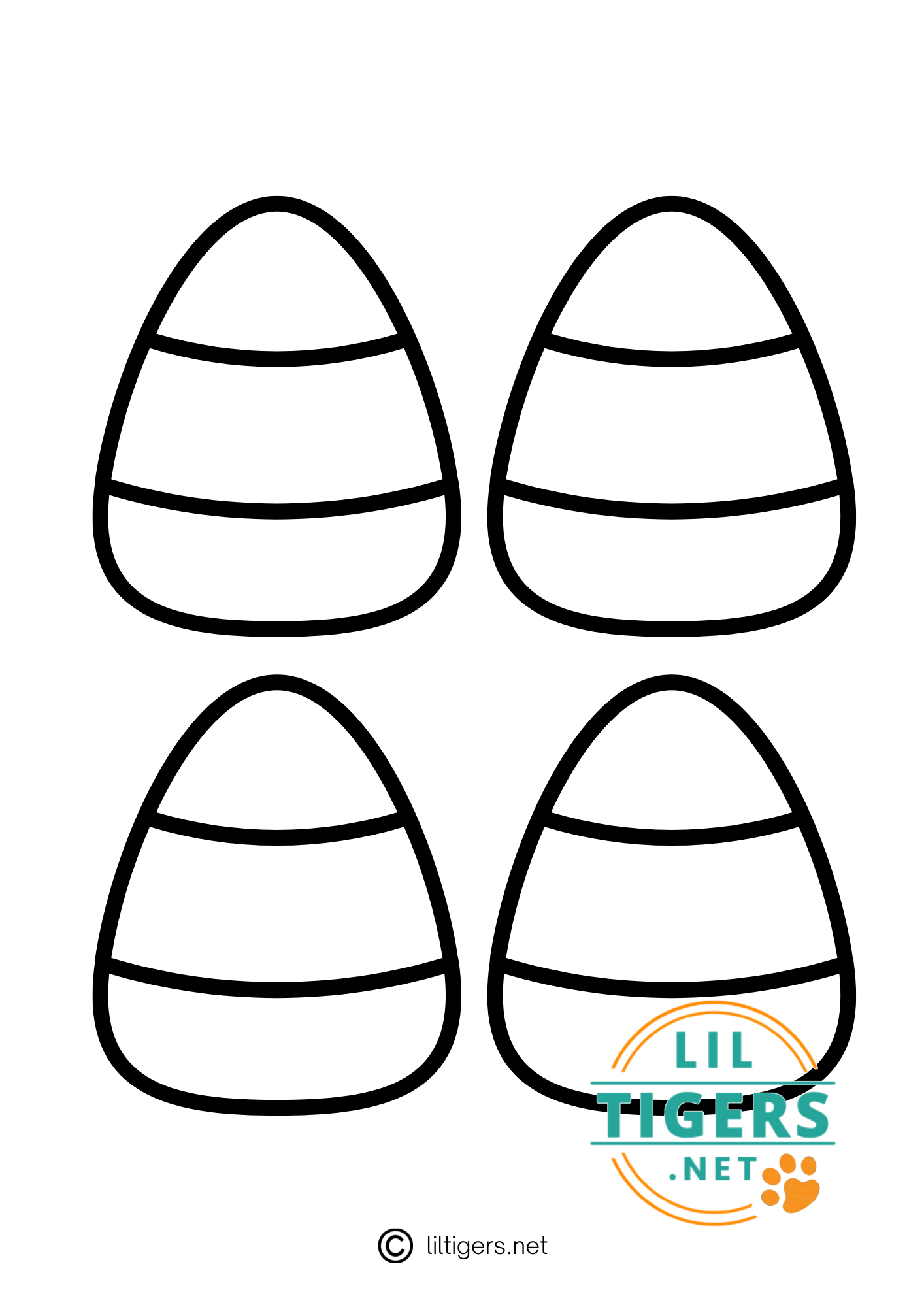 free printable candy corn outlines