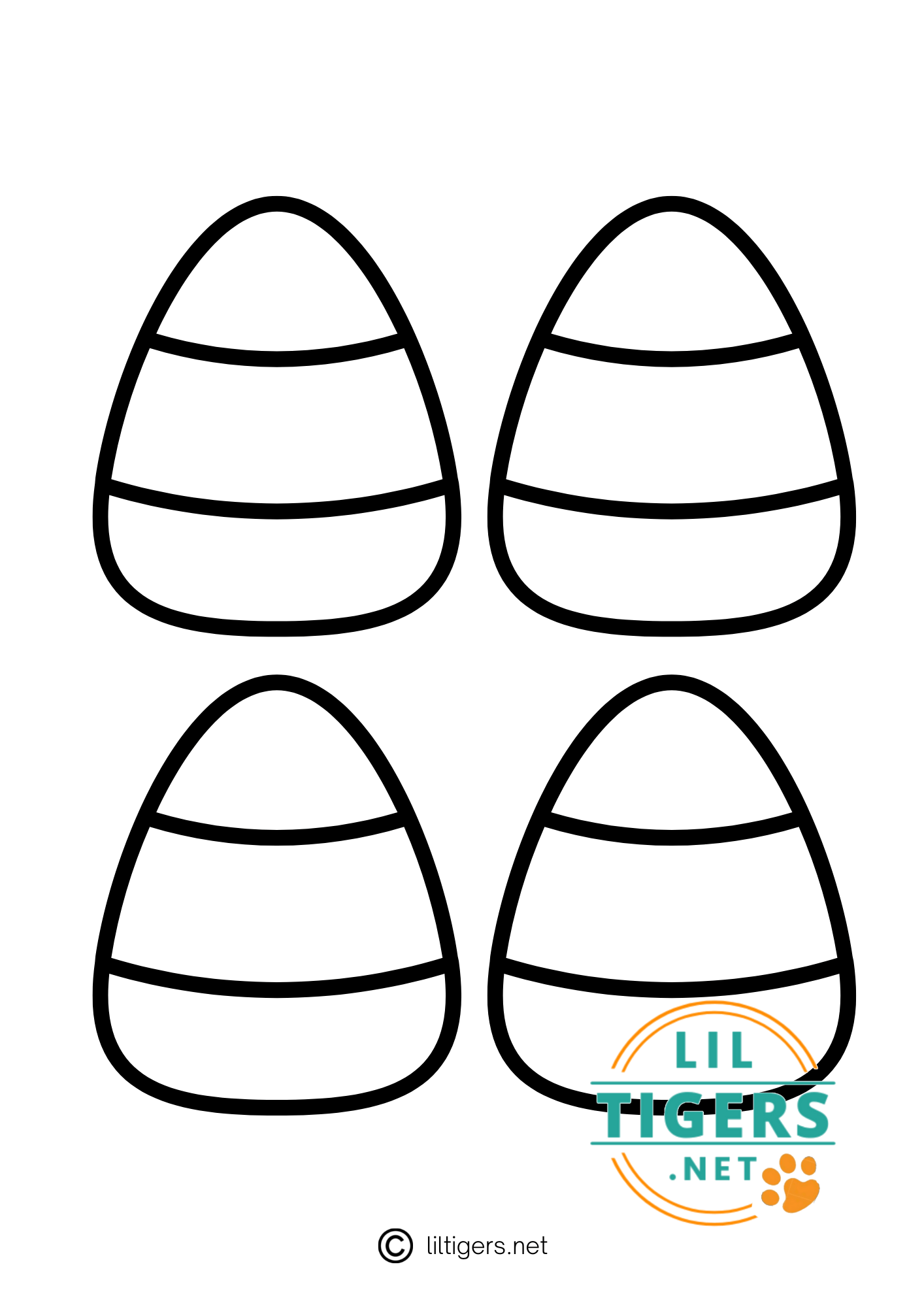 Free Printable Candy Corn Templates Lil Tigers
