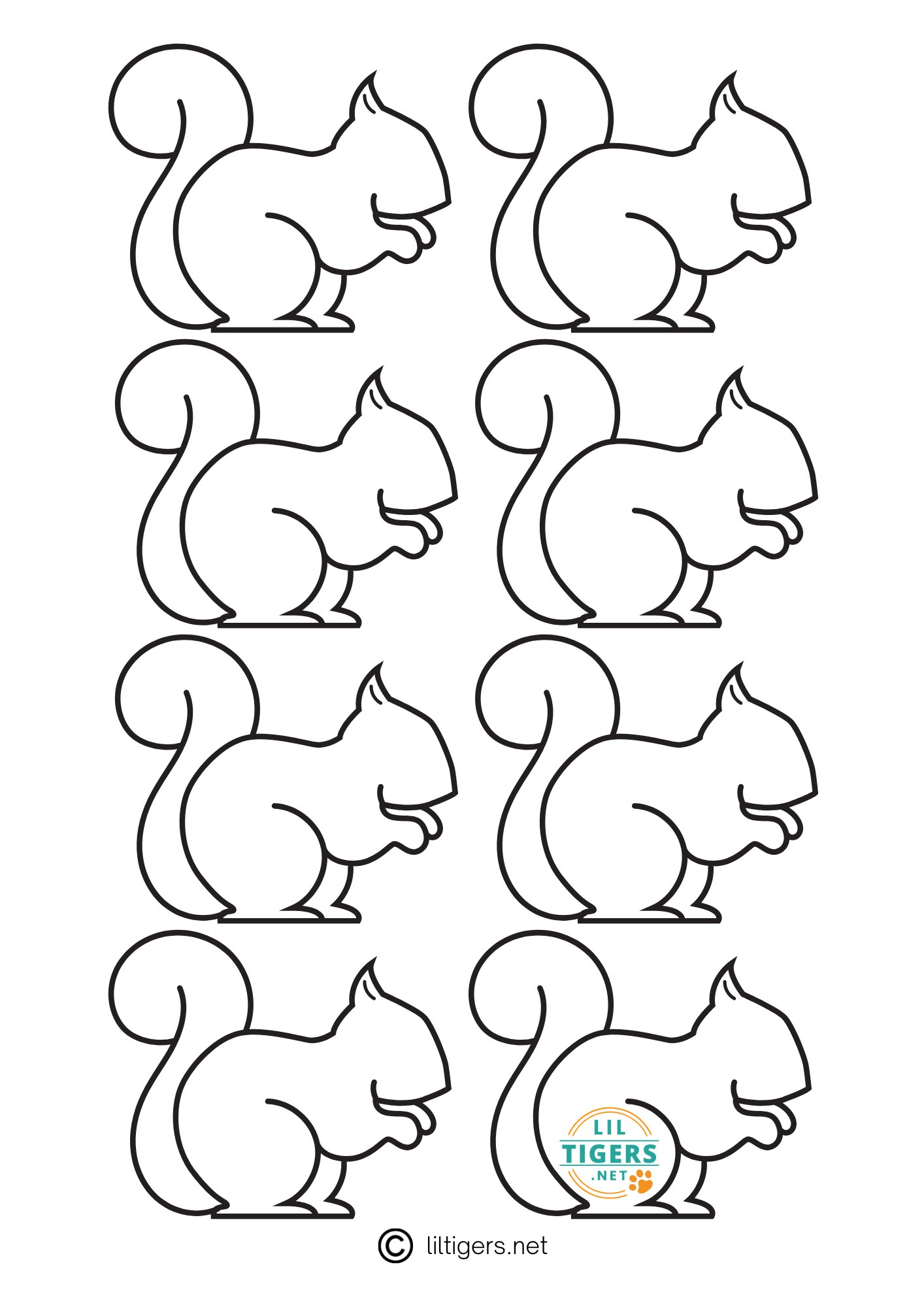 free printable squirrel stencils