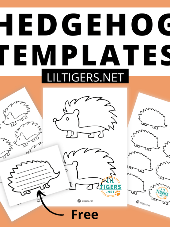 free printable hedgehog templates