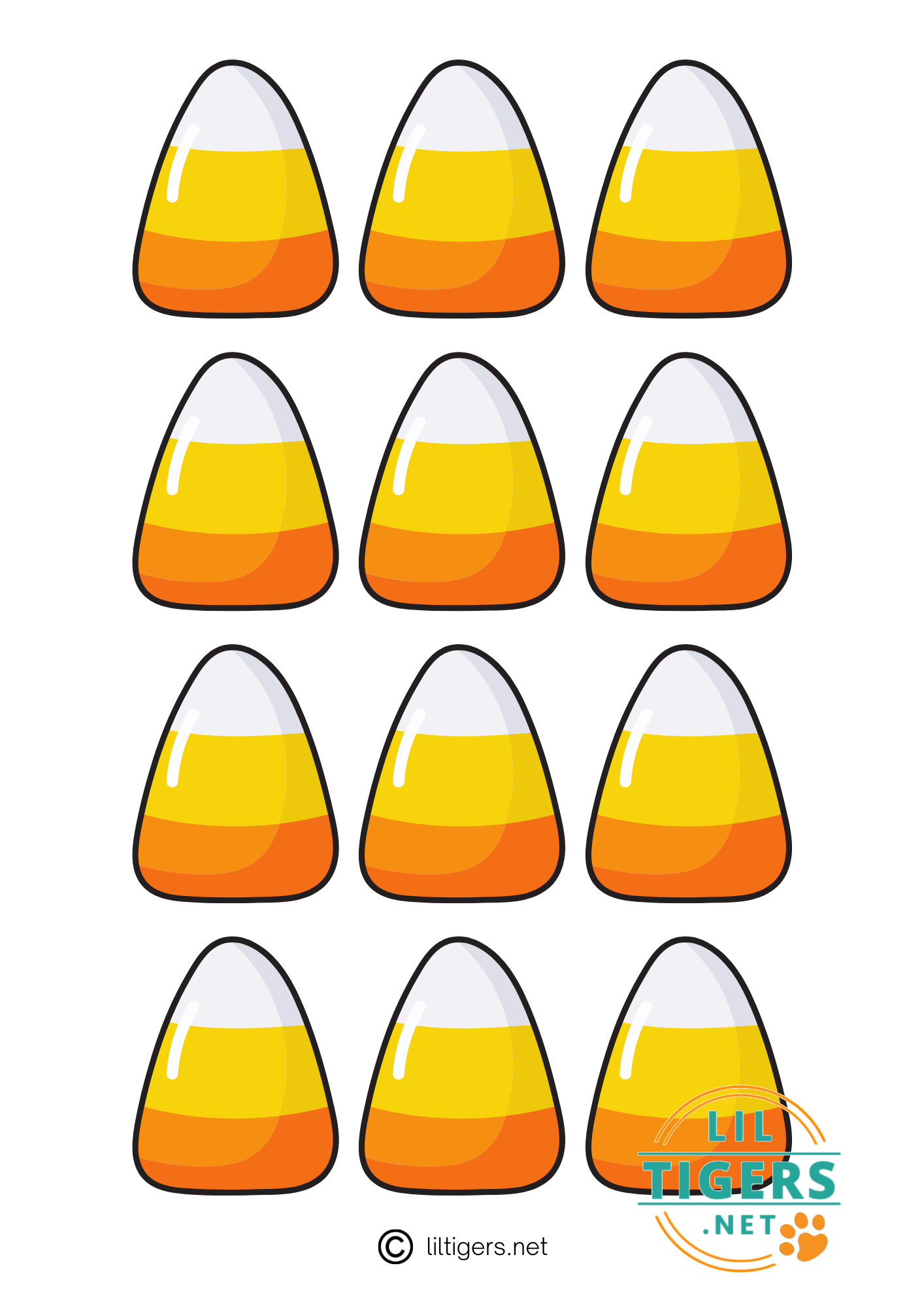 free printable candy corn decoration