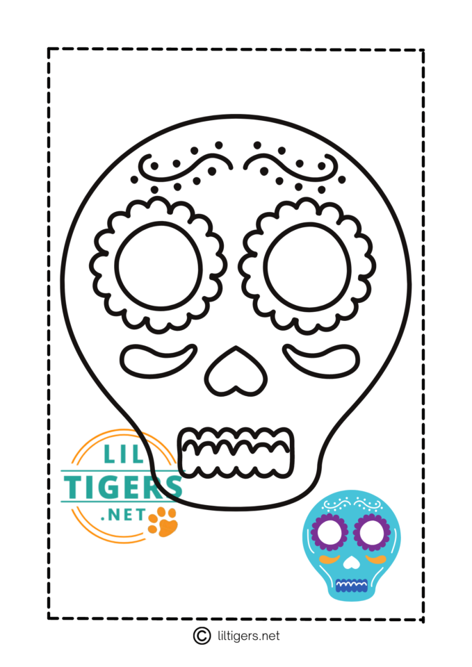 Free Printable Sugar Skull Templates - Lil Tigers