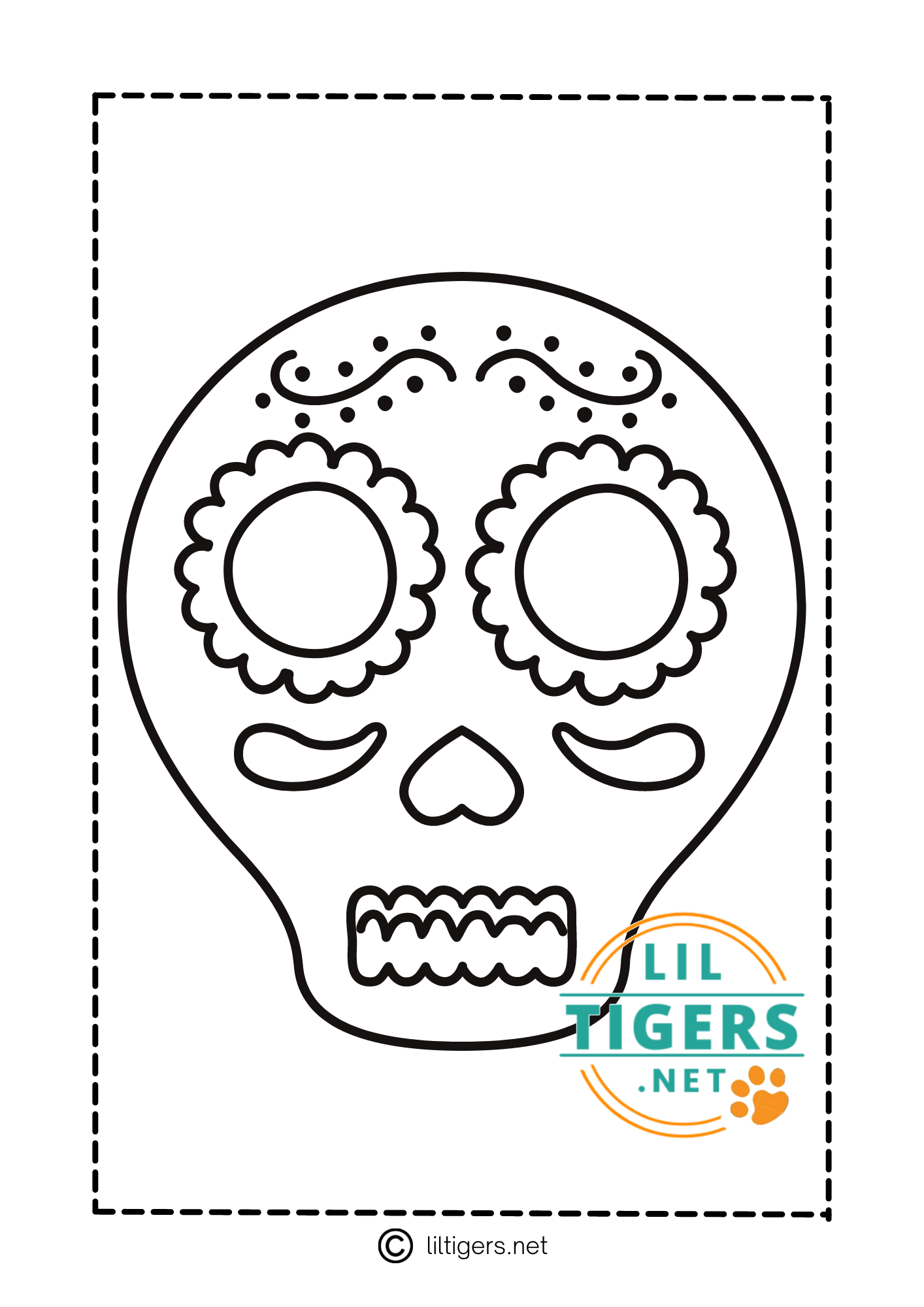 free sugar skull template printables