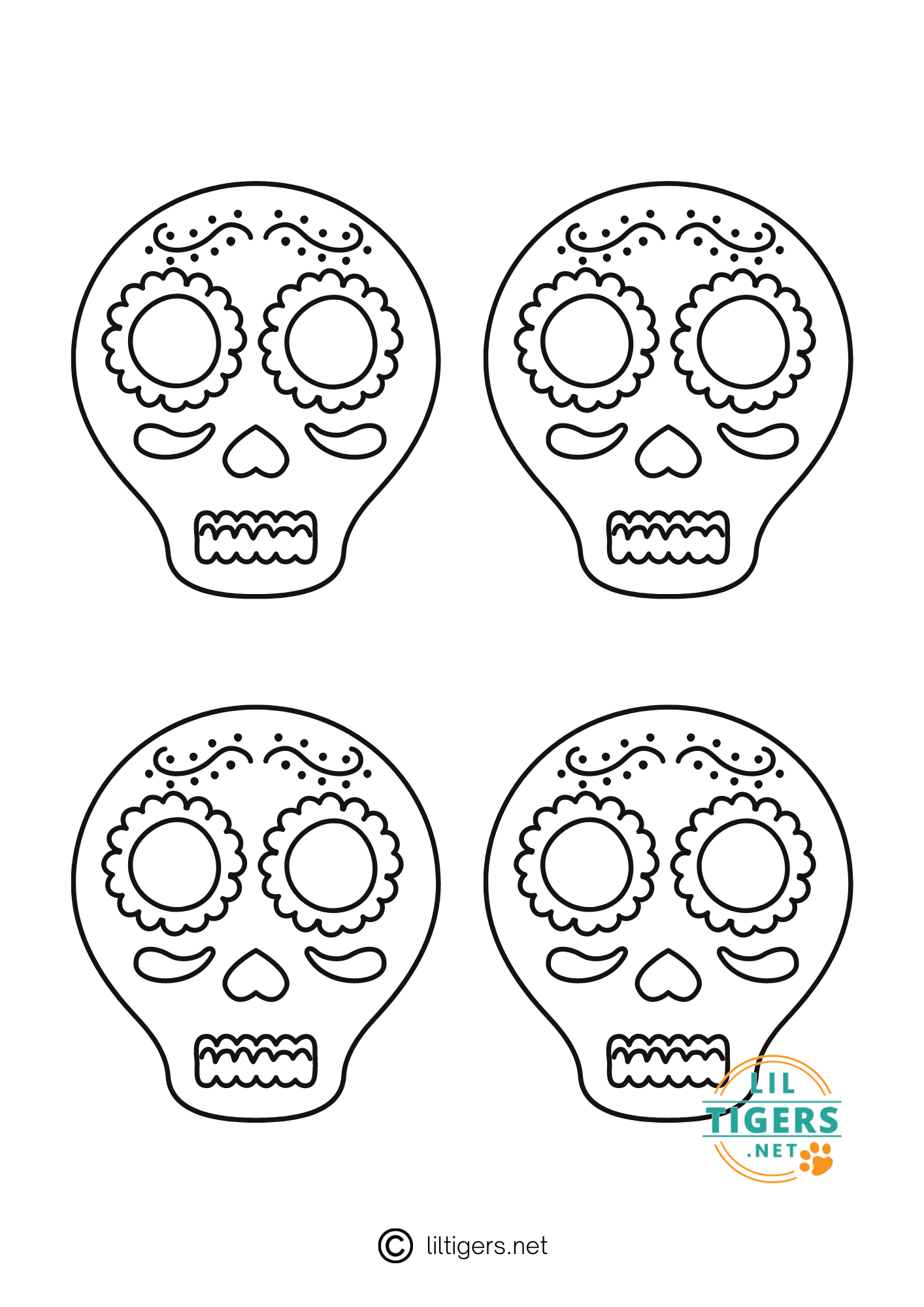 free printable sugar skull stencils