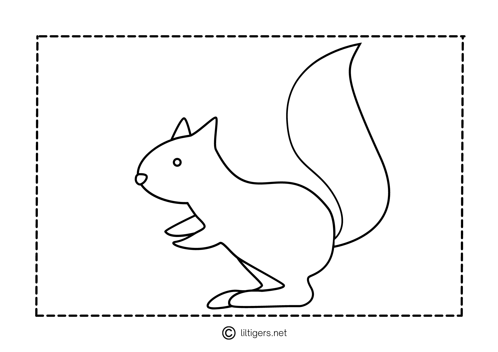 free printable squirrel coloring page