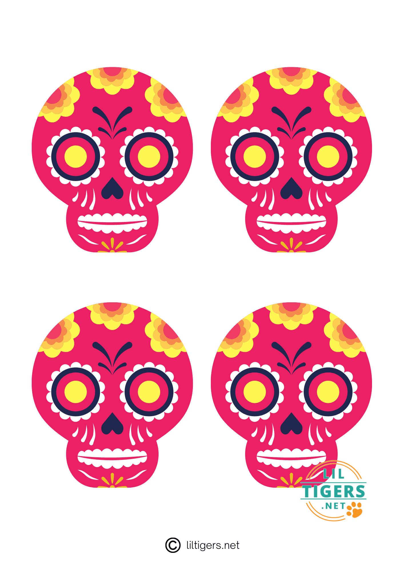 colored sugar skull pictures