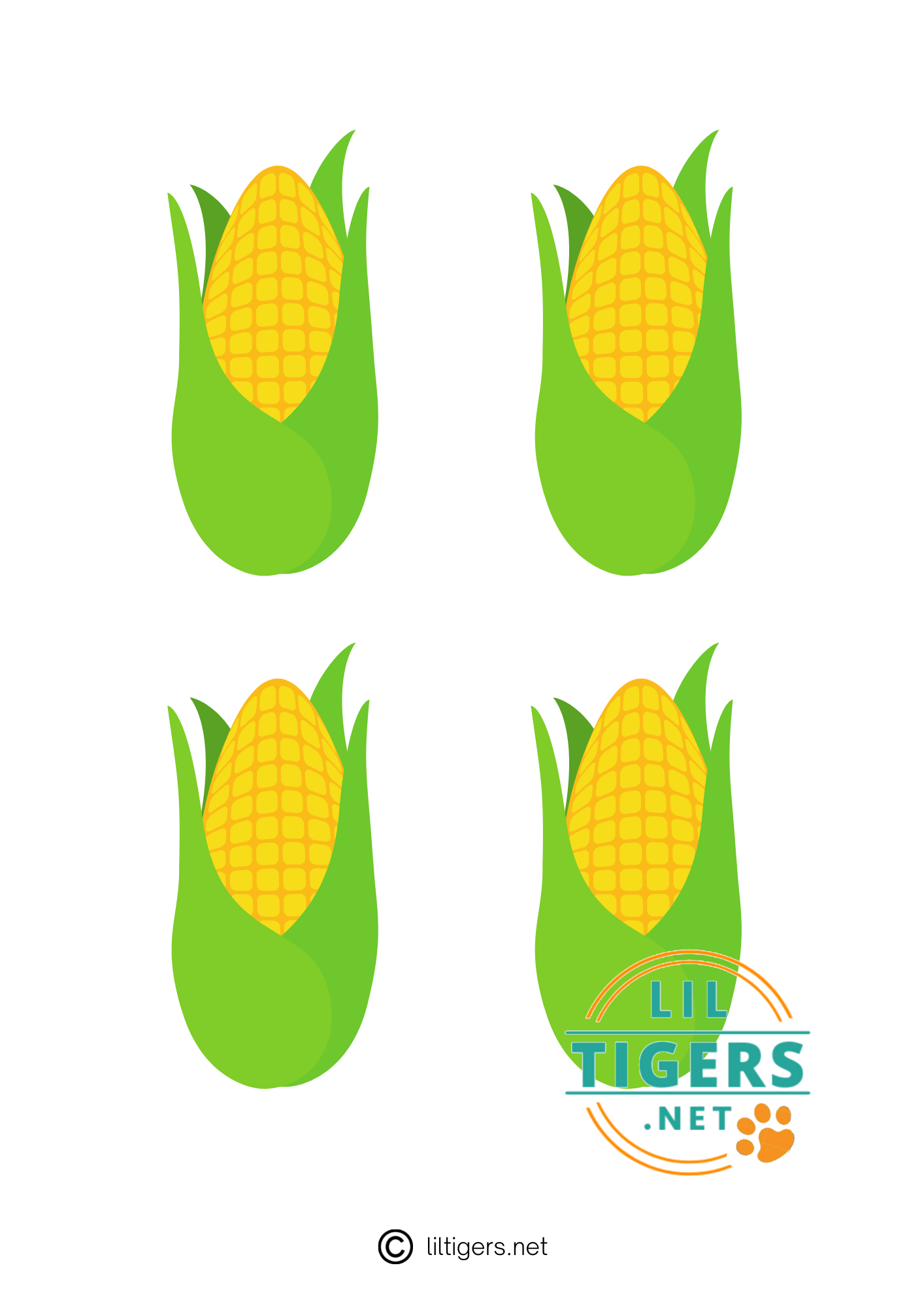 free printable corn decoration
