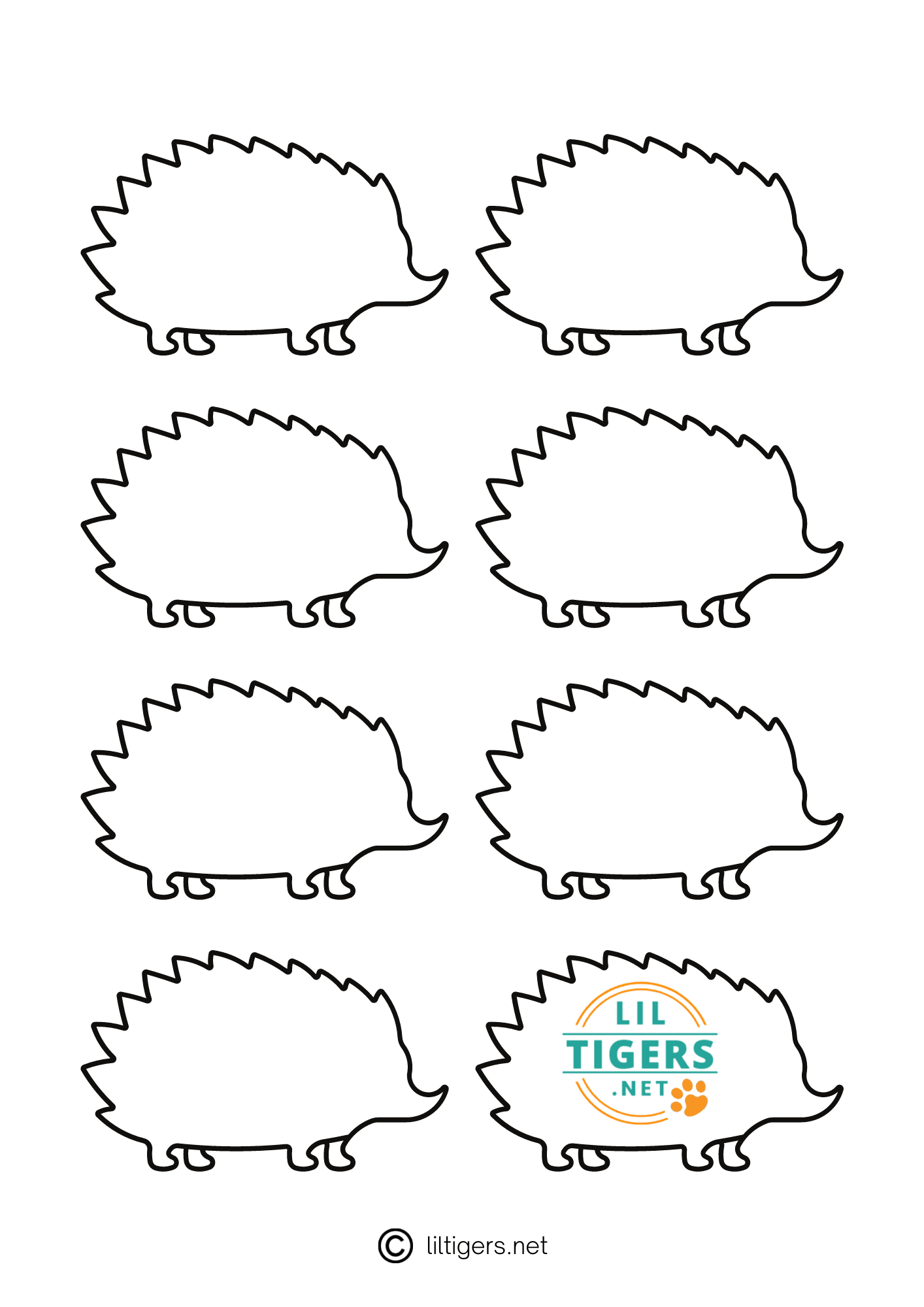 free printable hedgehog stencils