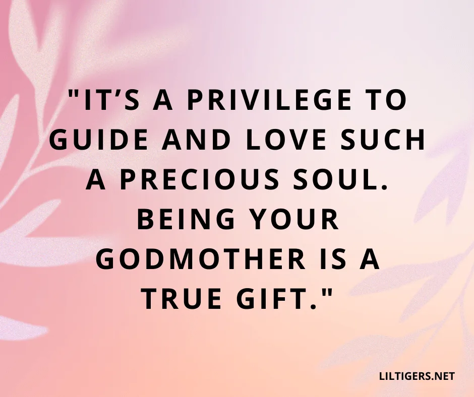 honored to be your godmother sayings