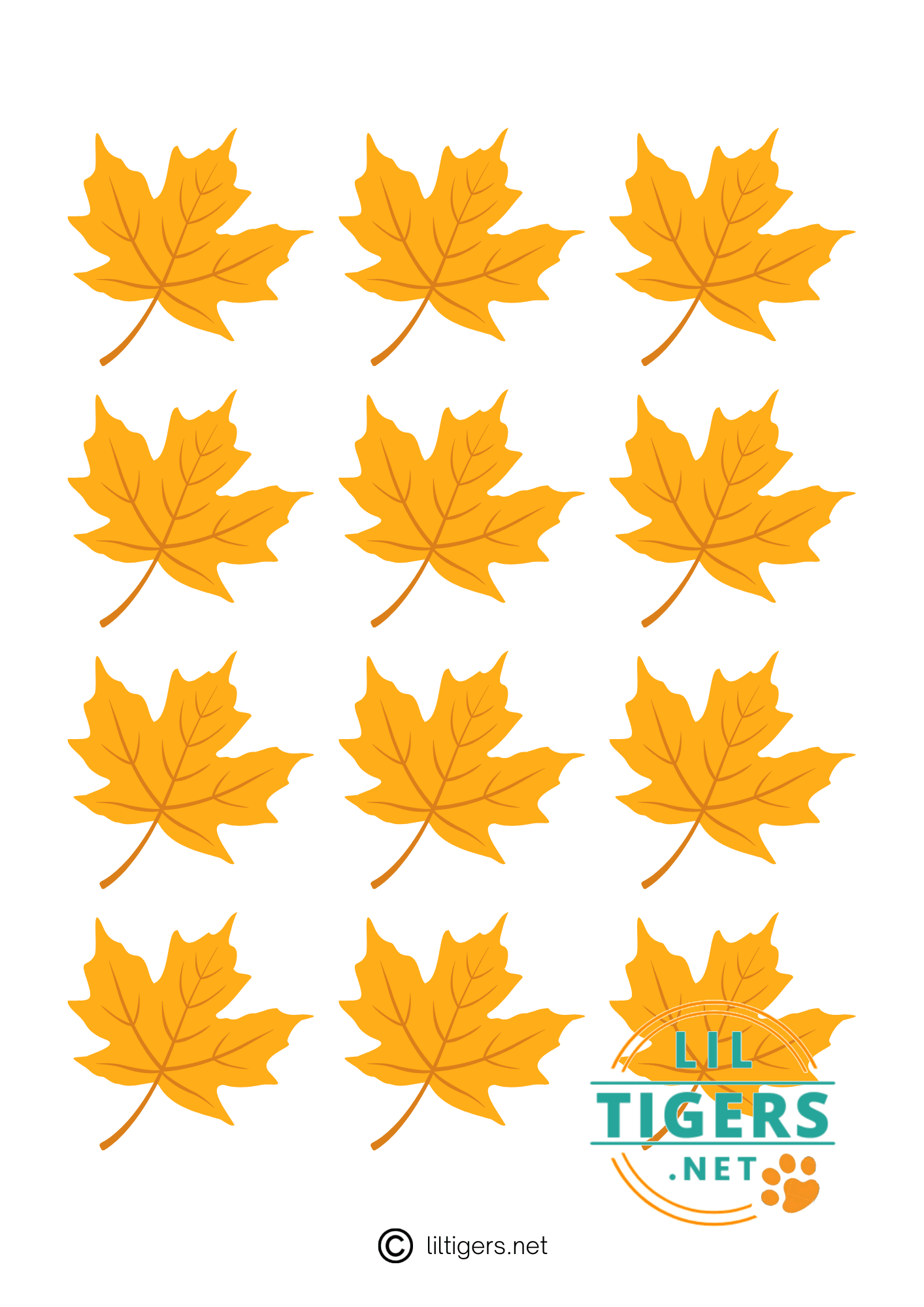 free maple leaf printables