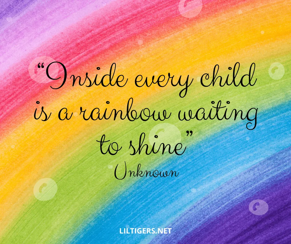 sweet rainbow sayings for kids