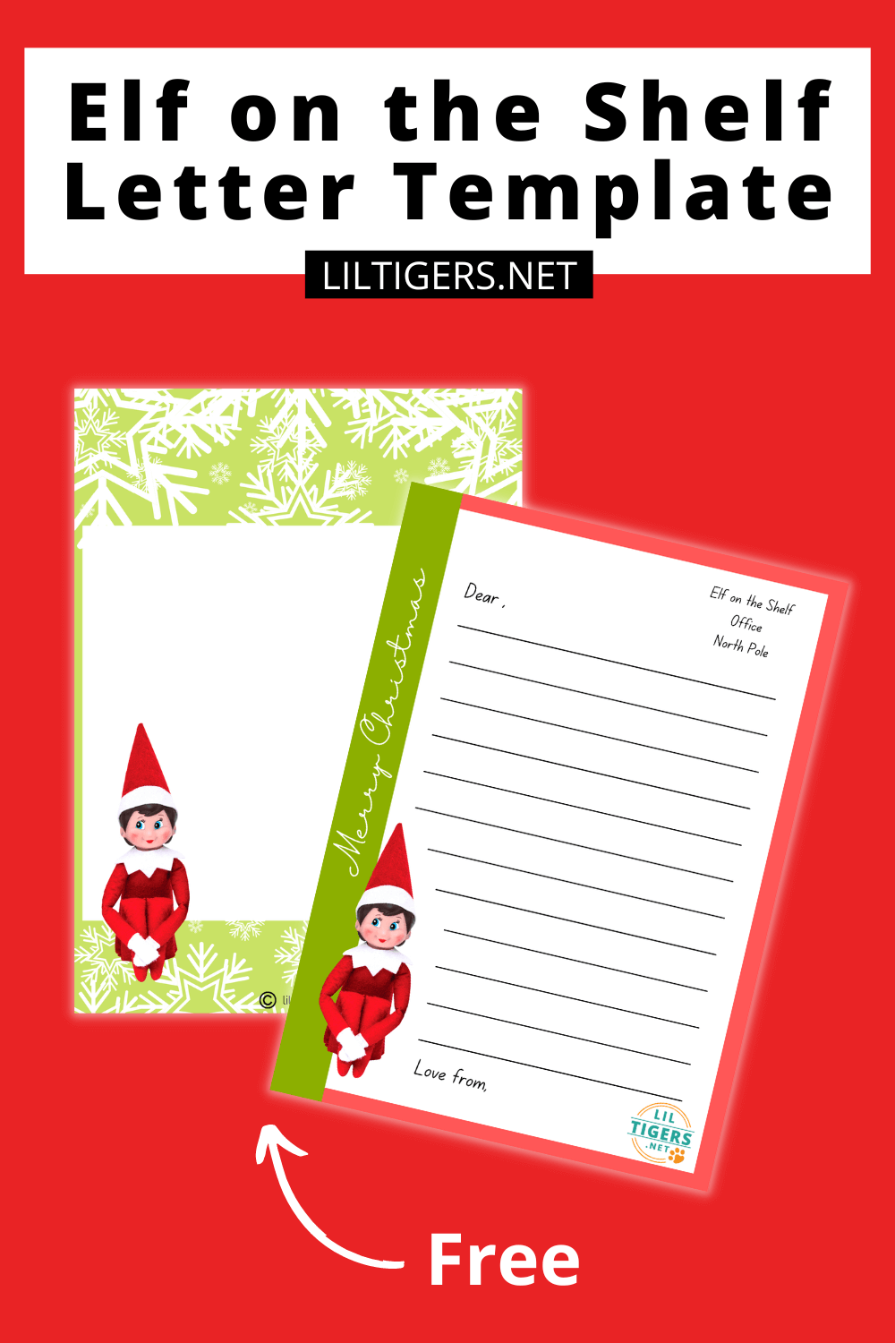 free elf on the shelf writing templates