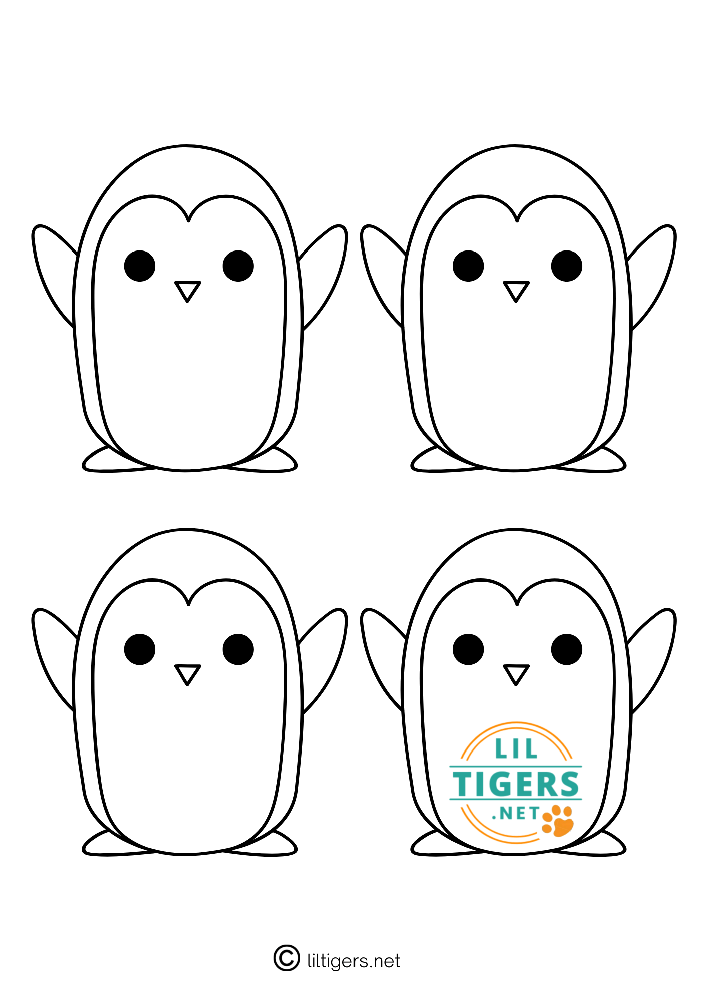 free printable penguin templates