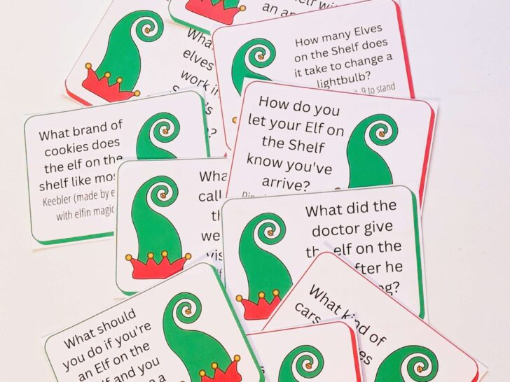 funny elf on the shelf joke cards to print