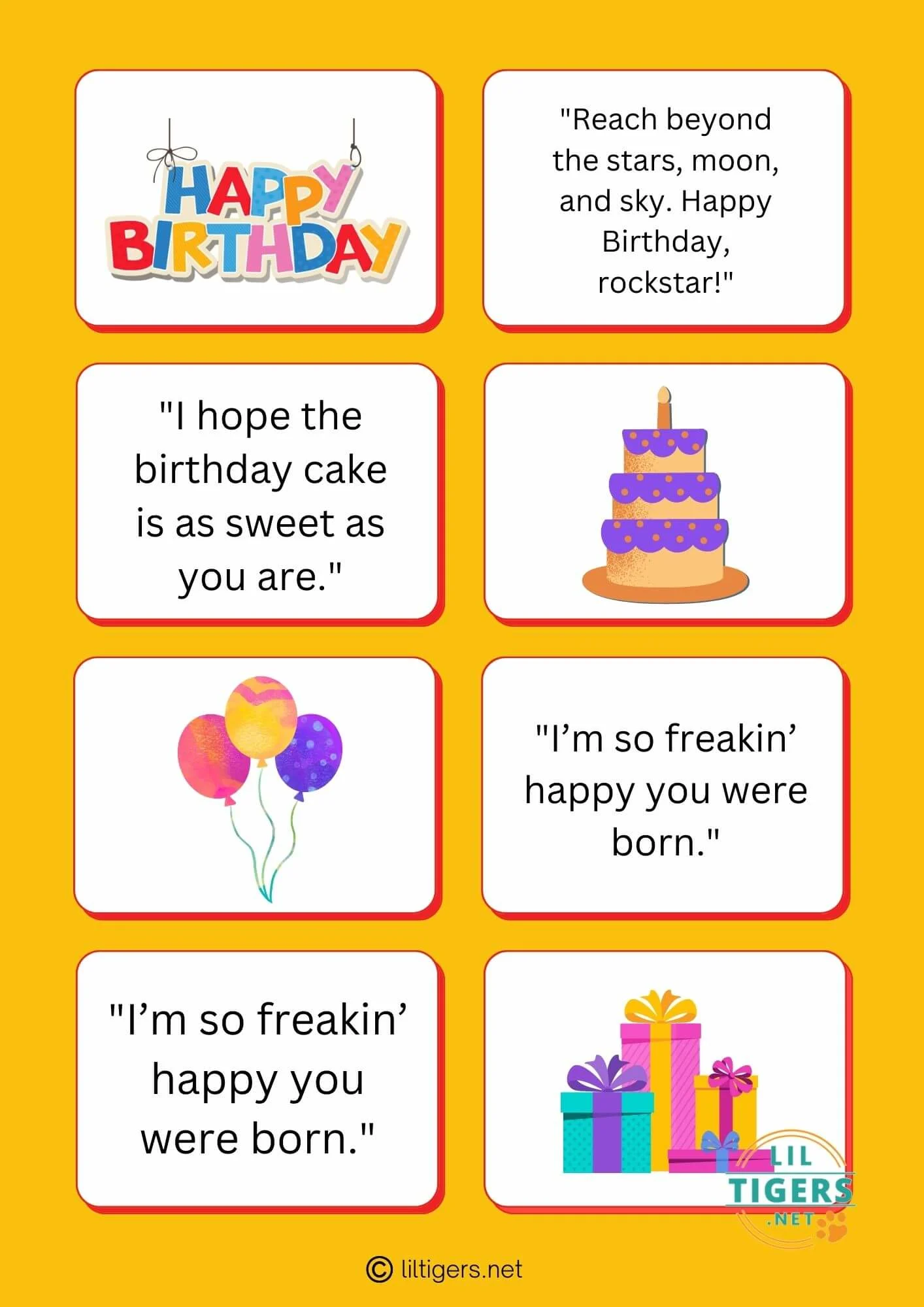 Free Printable Birthday Wishes for Kids