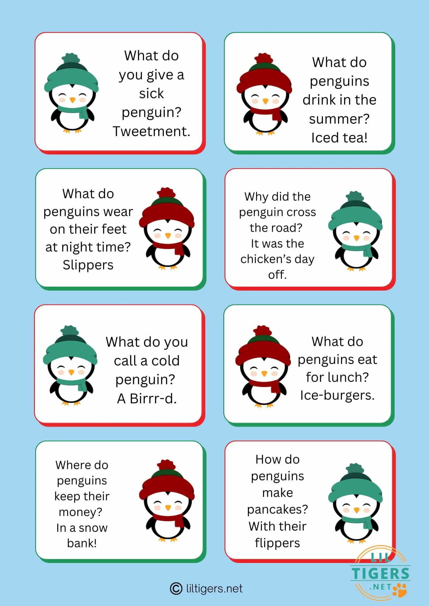 free printable penguin jokes for kids