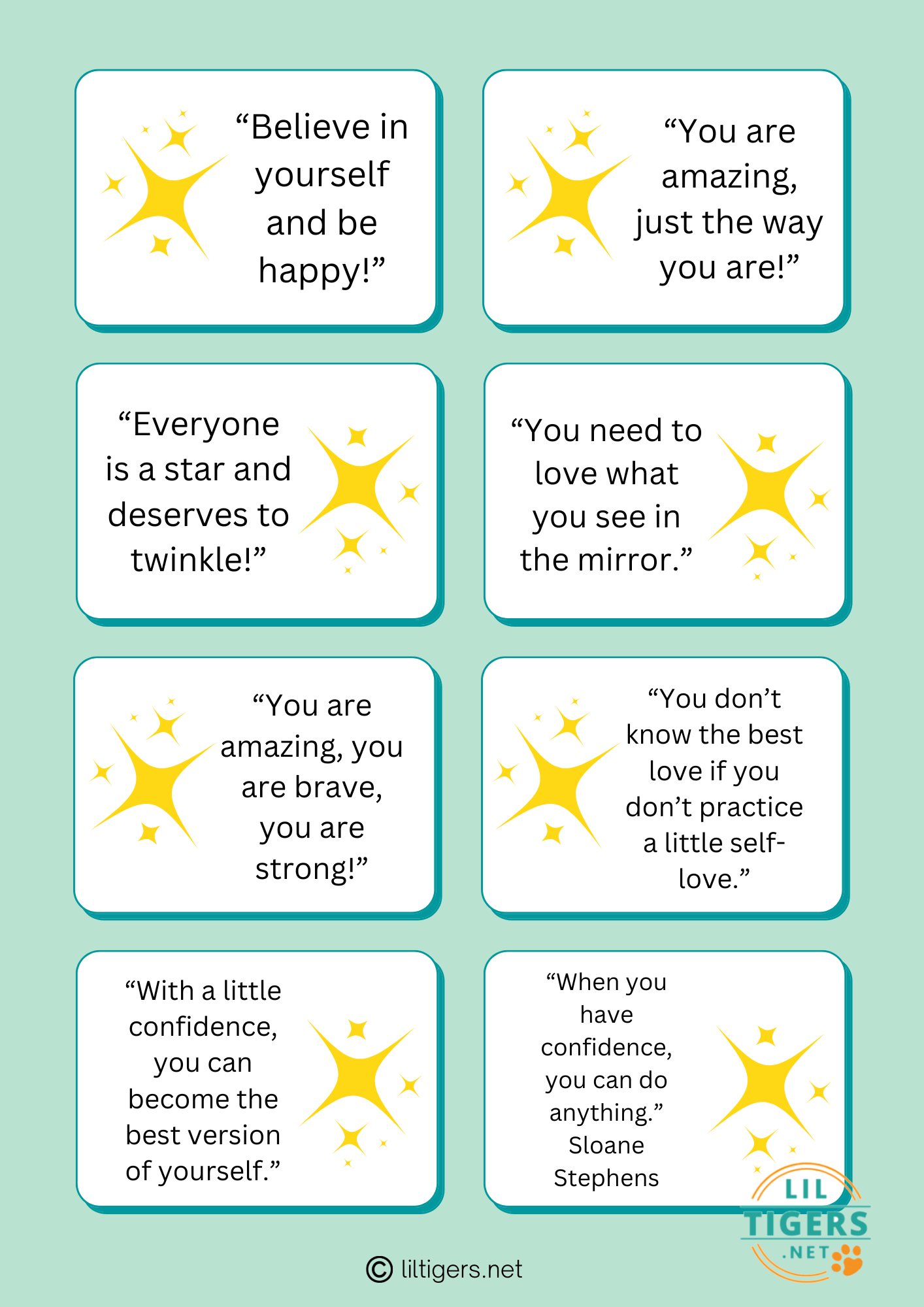 free printable confidence quotes