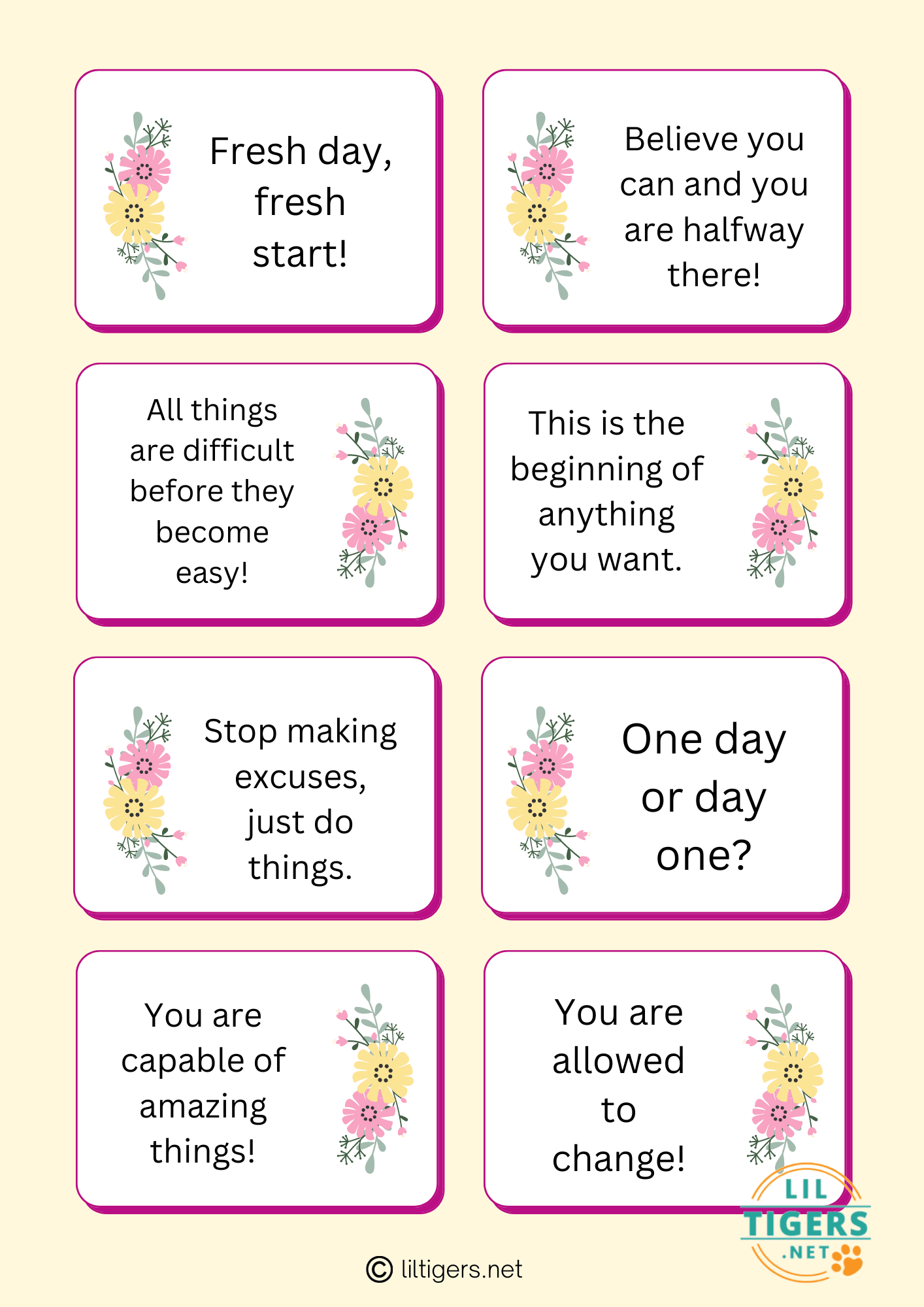 free printable new beginning quotes lunch box notes