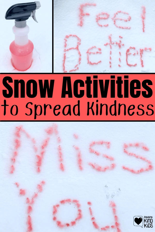 outdoor winter activity idea: snow writing