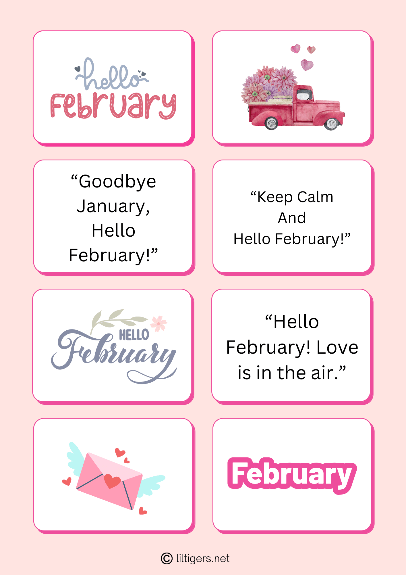 hello february quotes printables