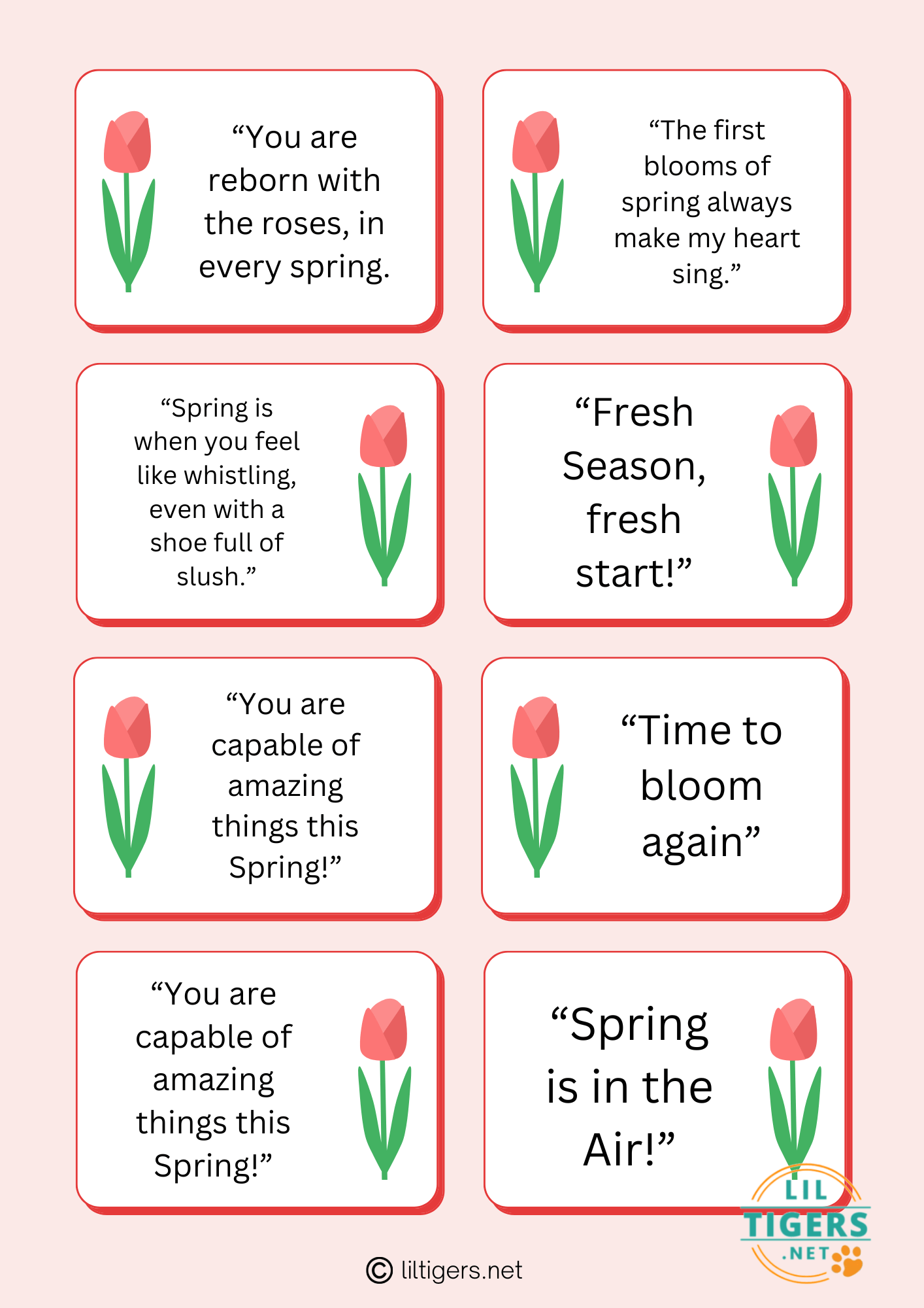 spring note printables