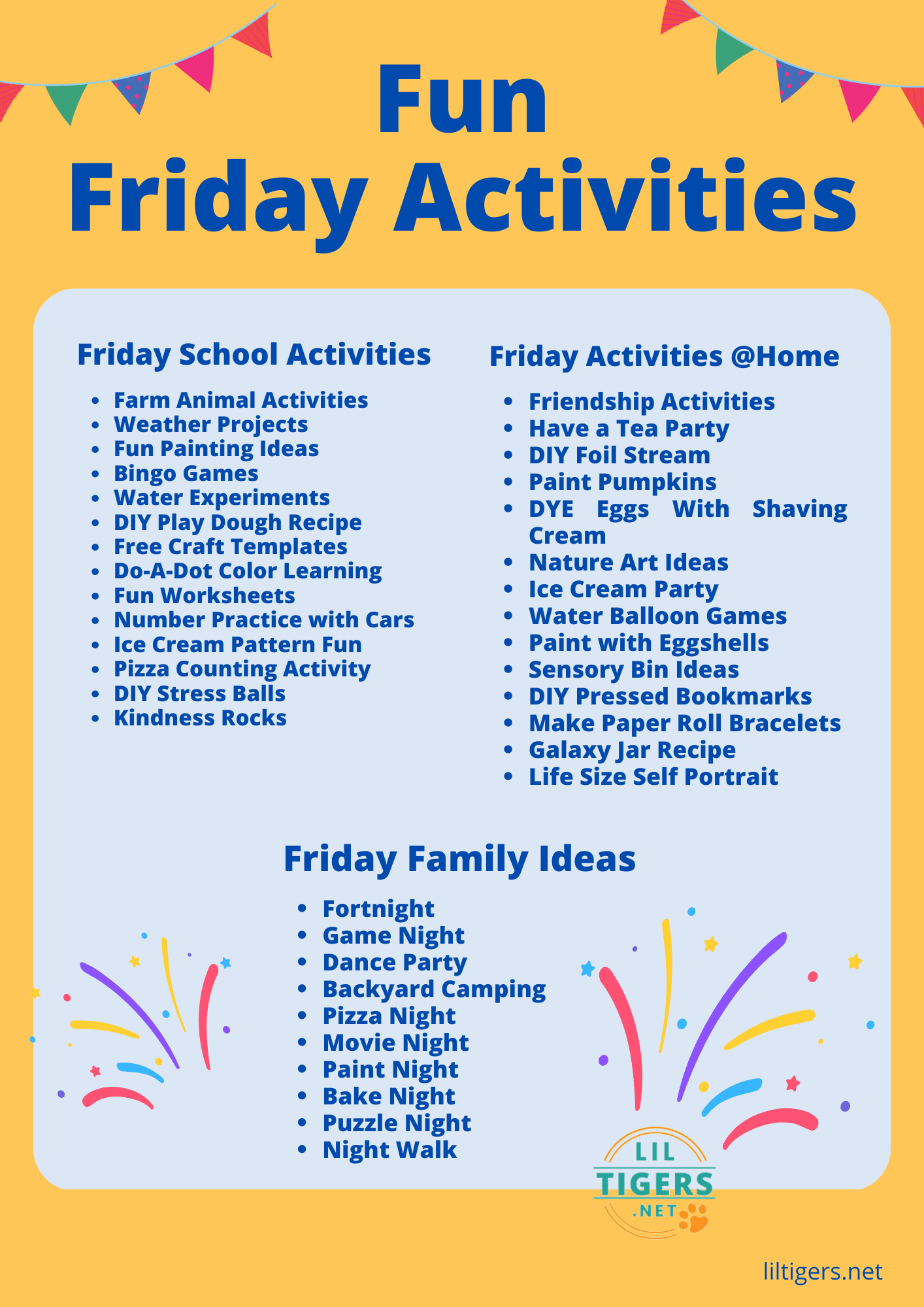 list of fun friday activities for kids