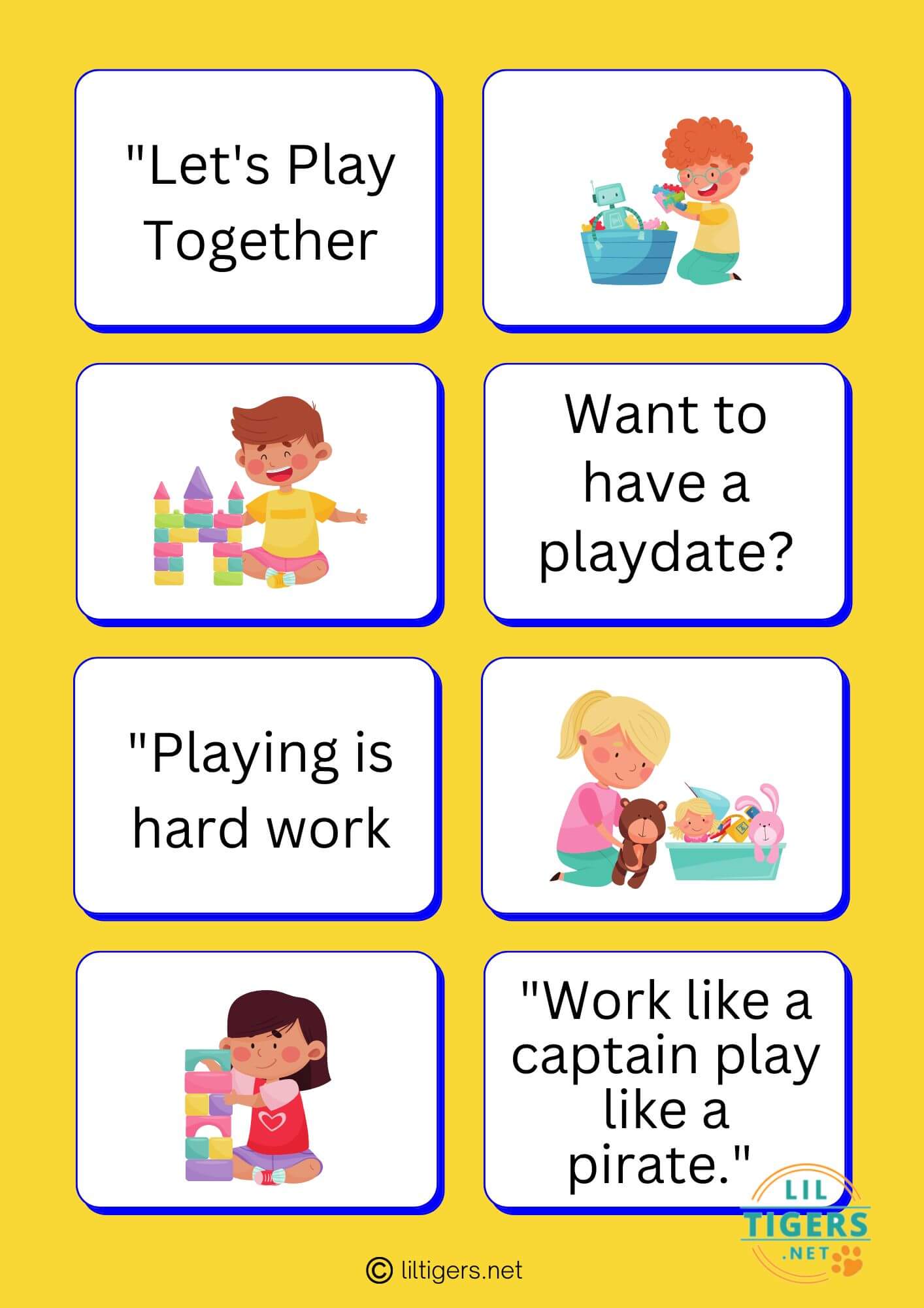 free printable play quotes for kids