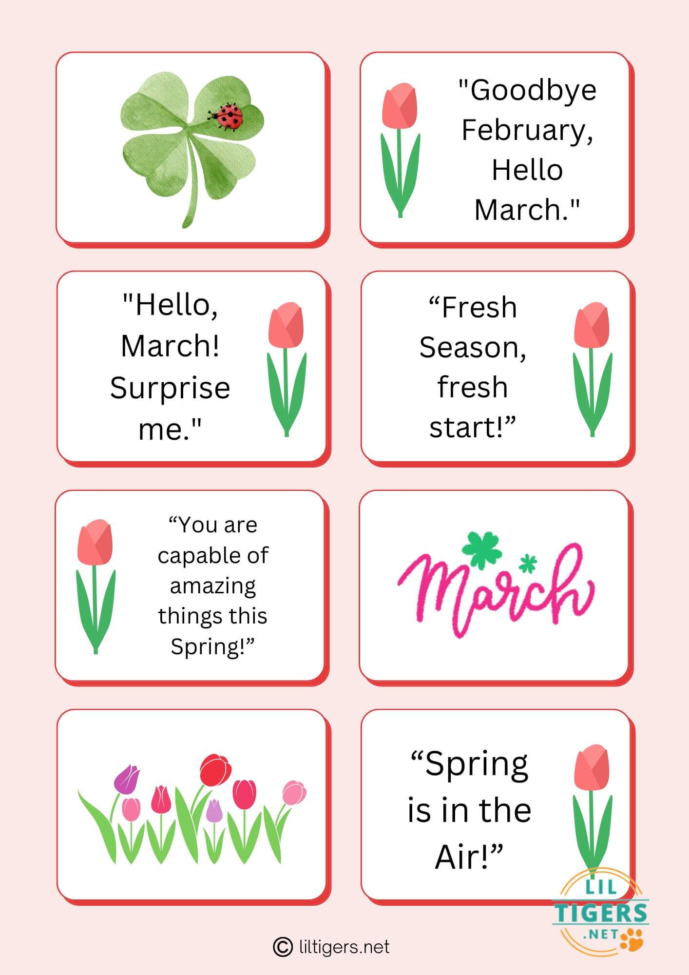 Free Welcome March Quote Printables