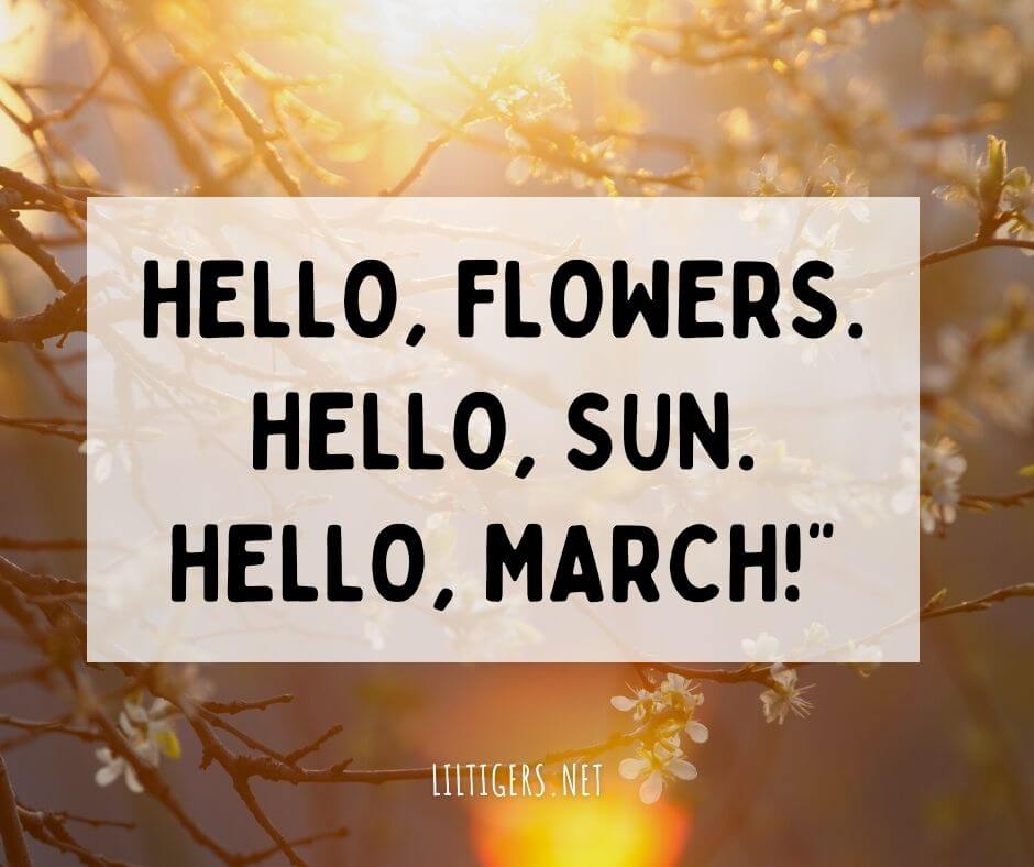 hello march phrases