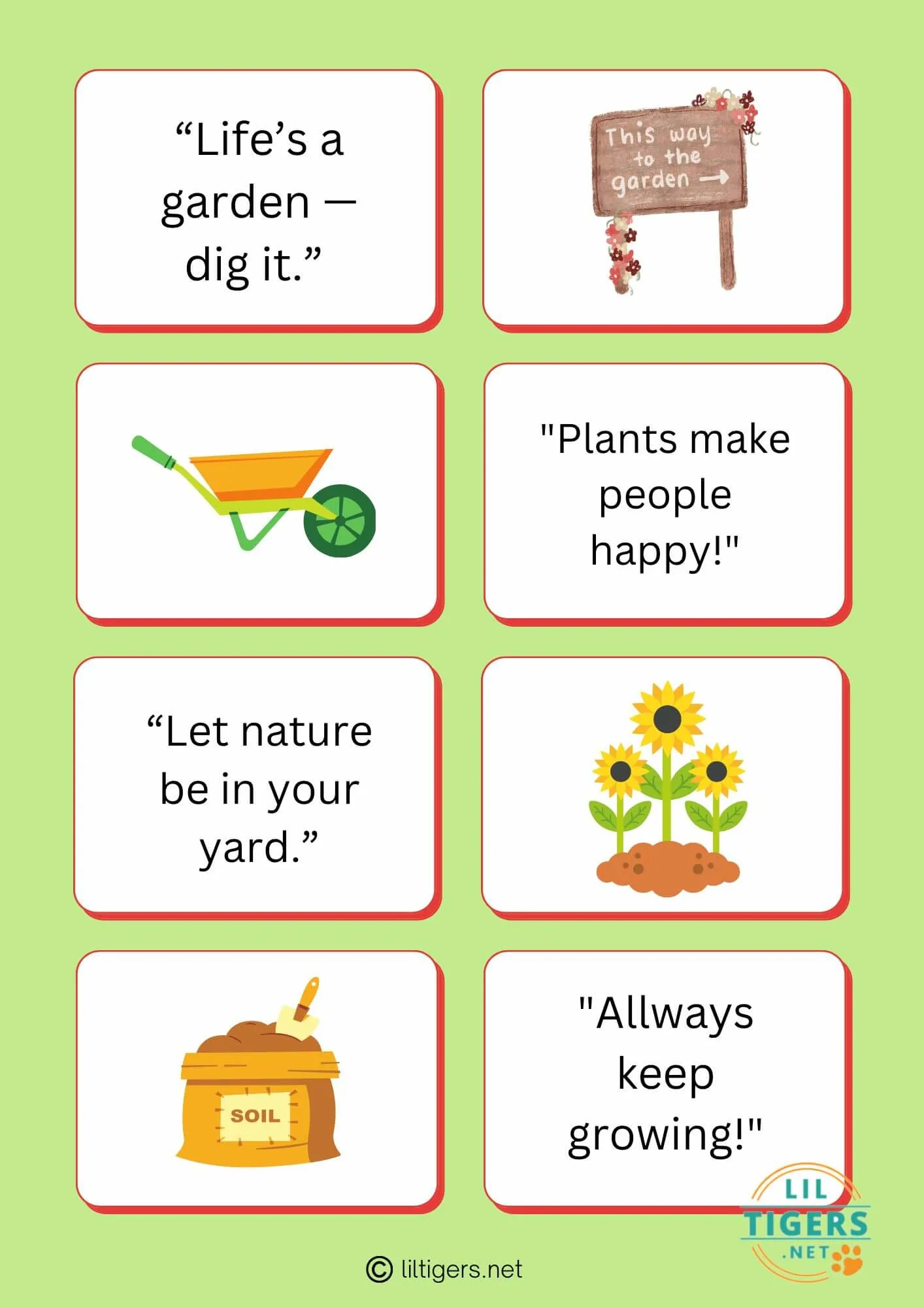 free printable garden quotes for kids