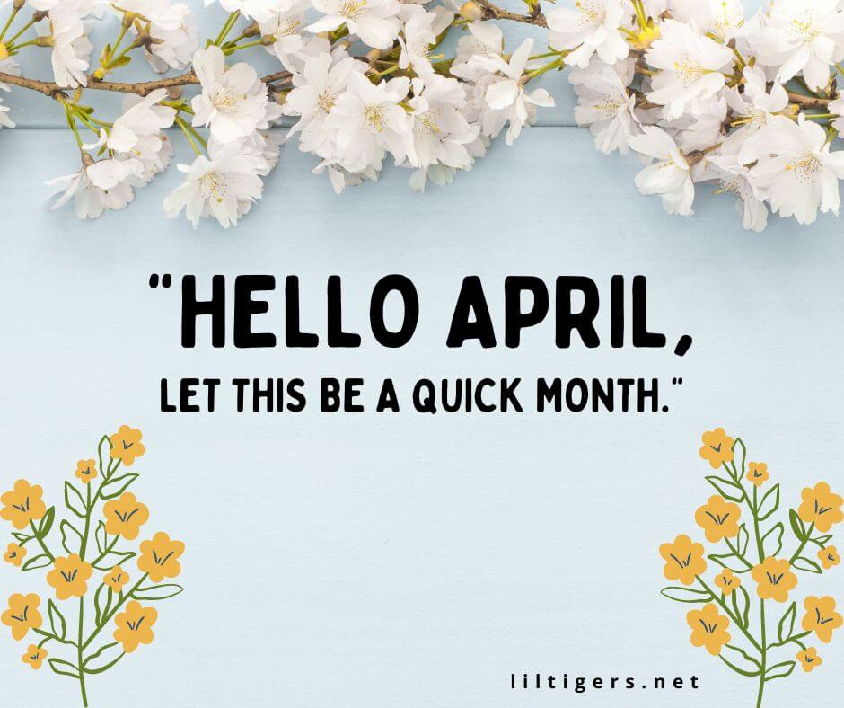 hello April quotes and sayings