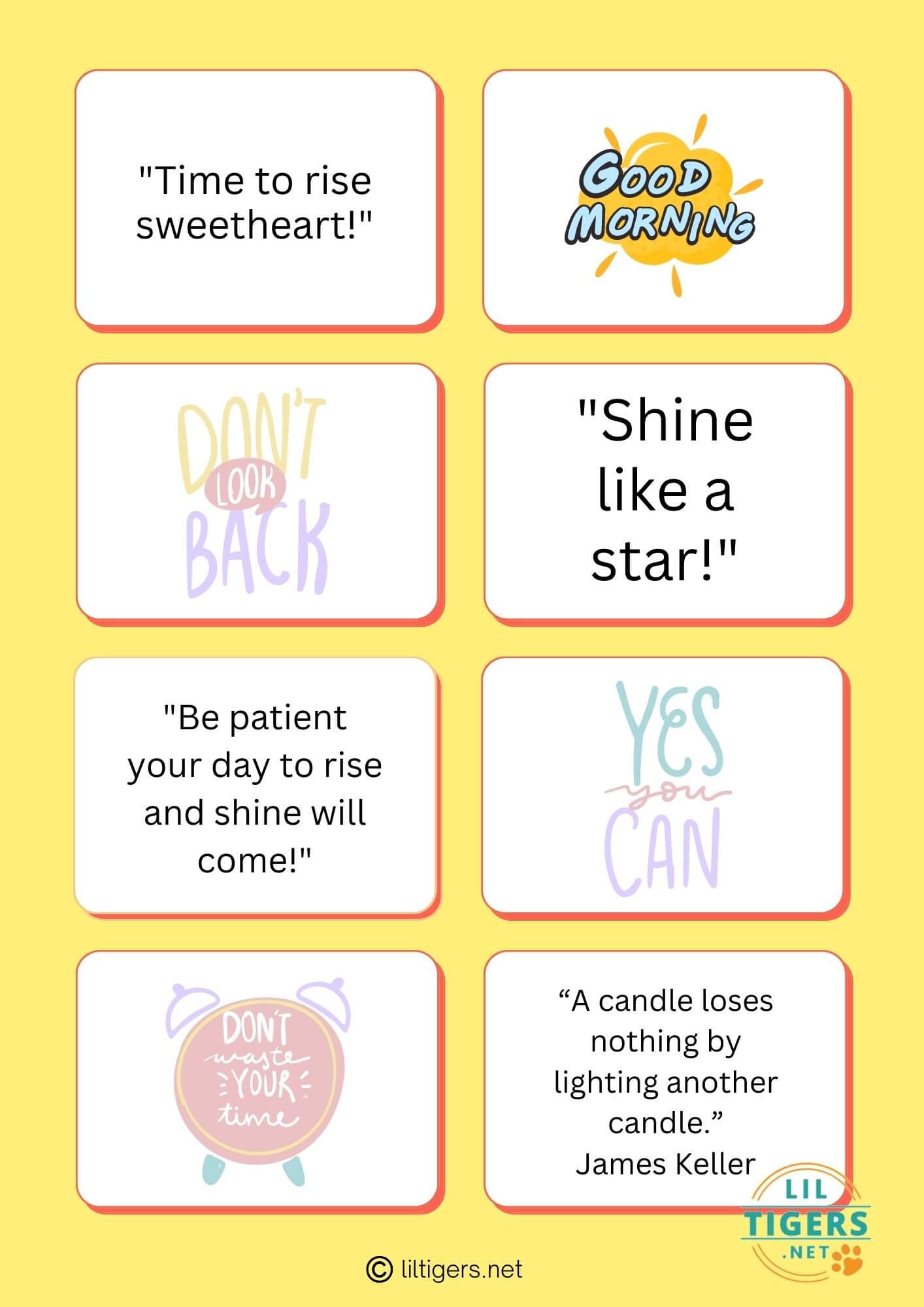 Free Printable Rise and Shine Quotes