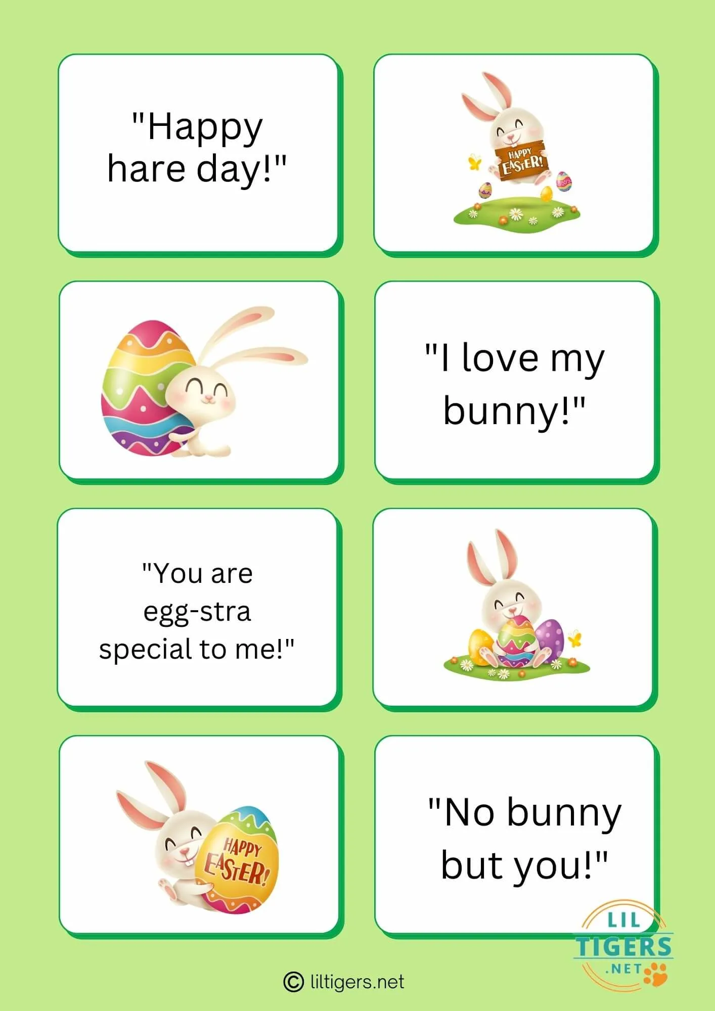 free bunny lunch box notes printables