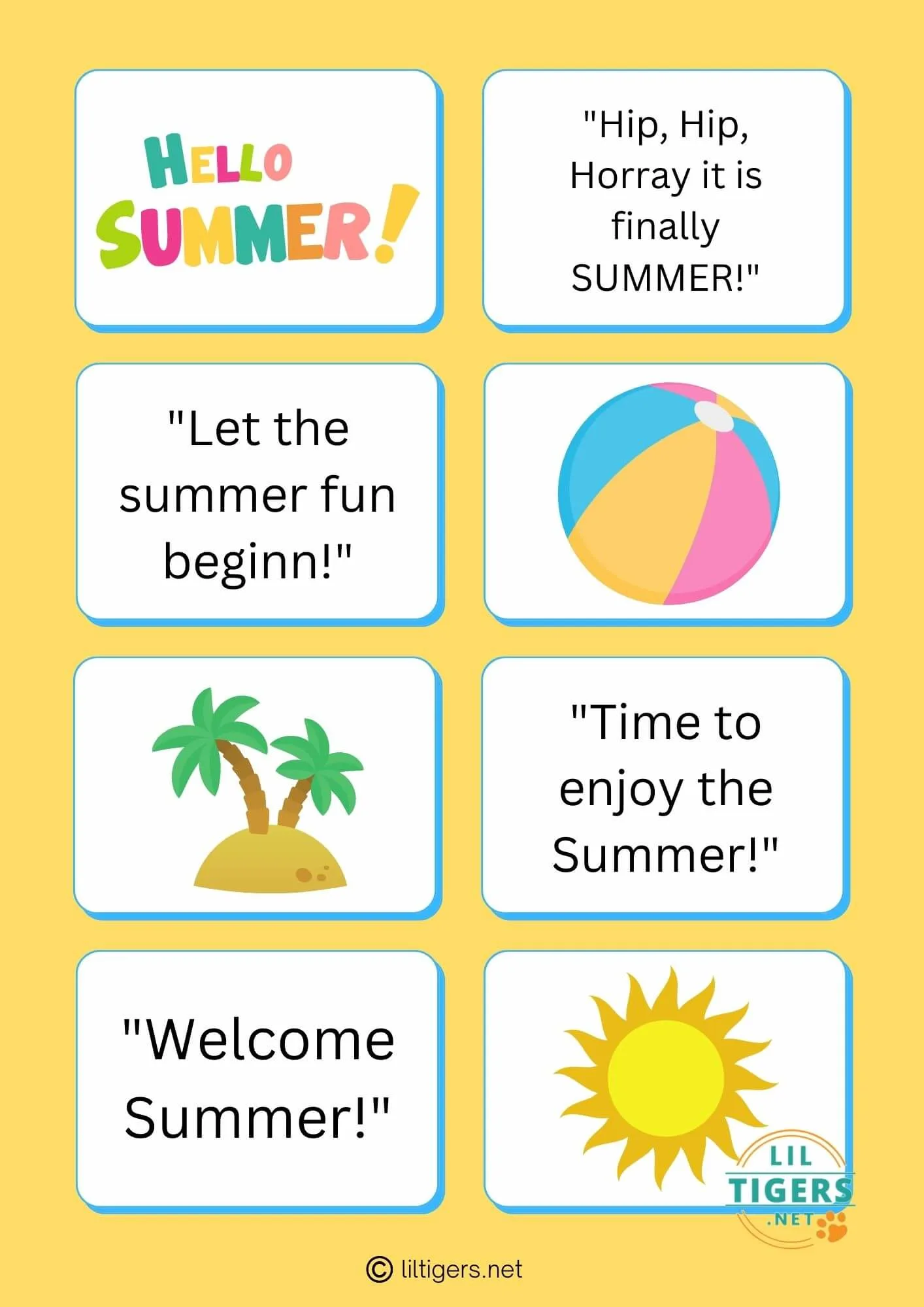 free printable summer quotes for kids