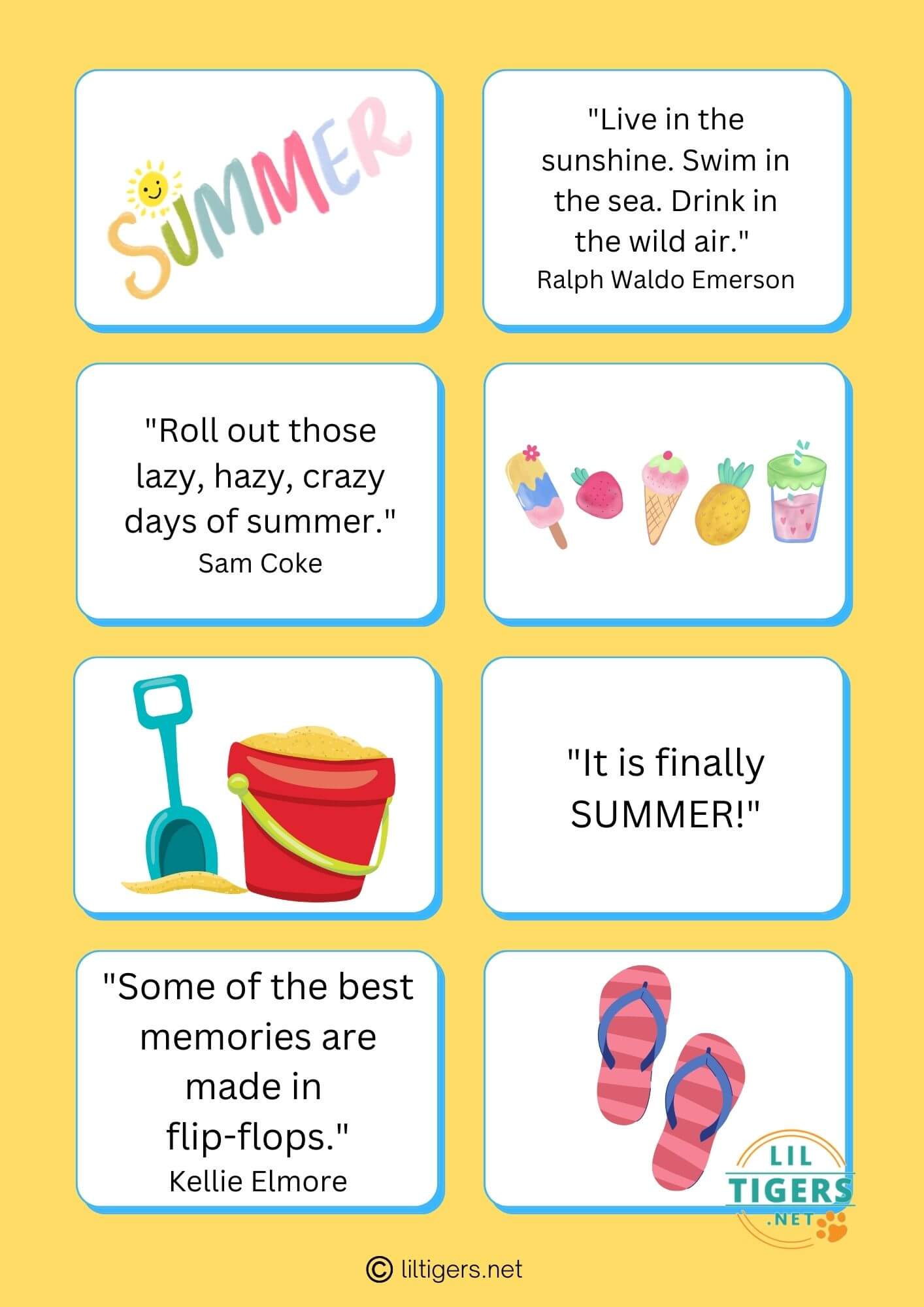 Free Summer Fun Quotes Printables 