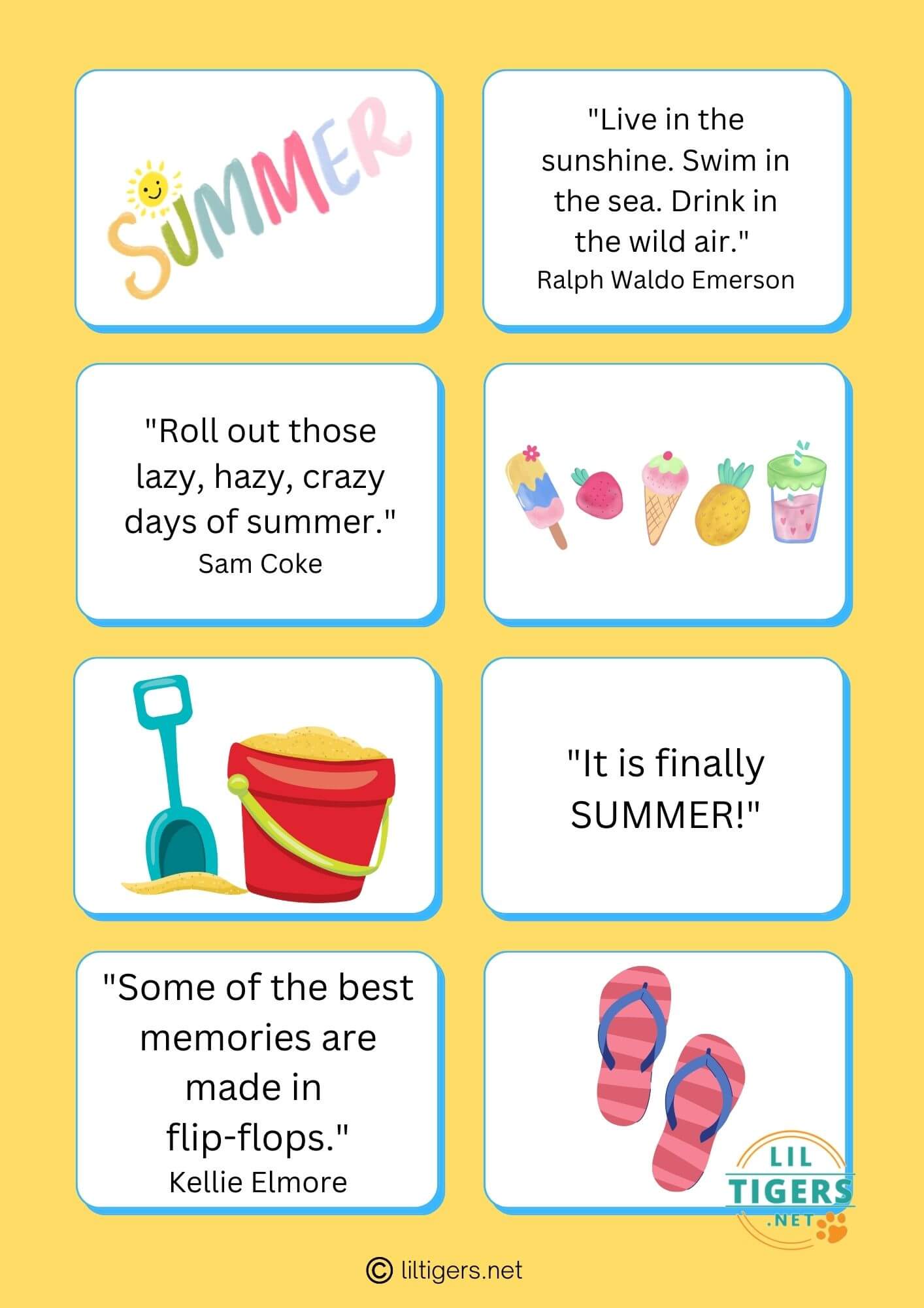 Free Summer Fun Quotes Printables