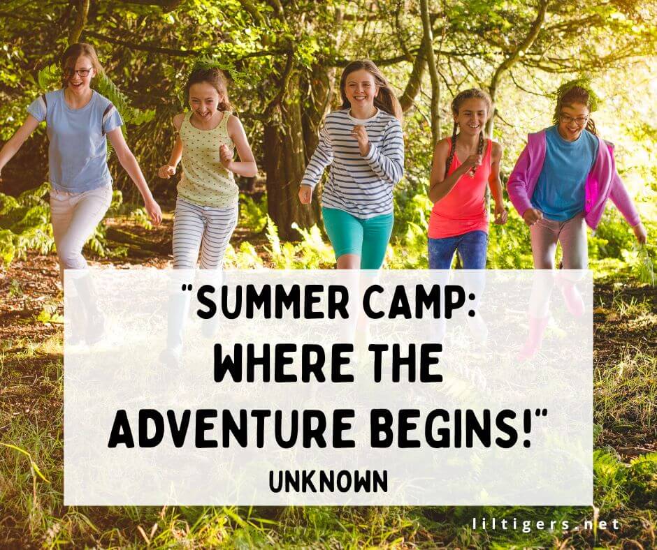 Fun Summer Camp Captions for kids