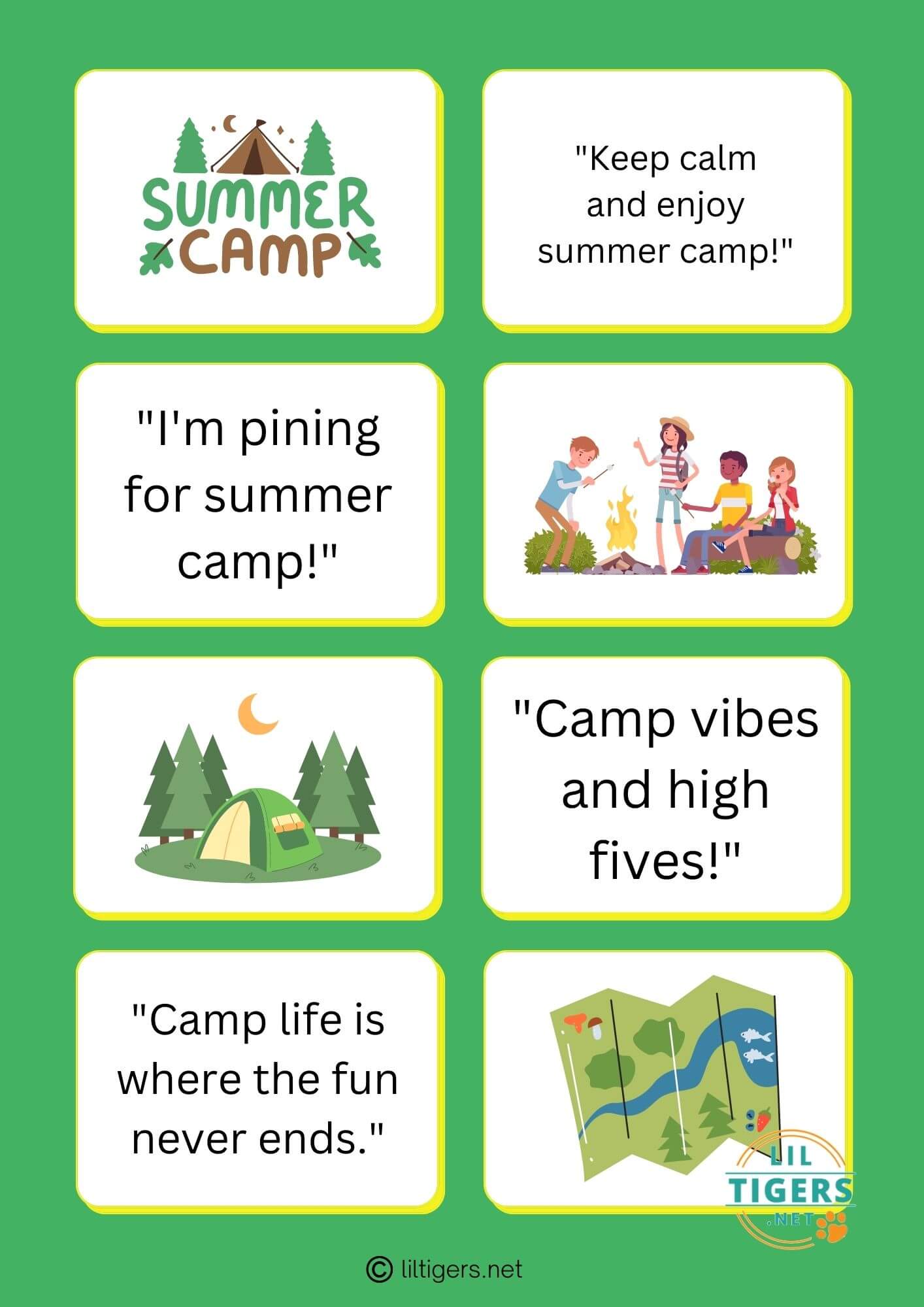 Free printable summer camp quotes for kids