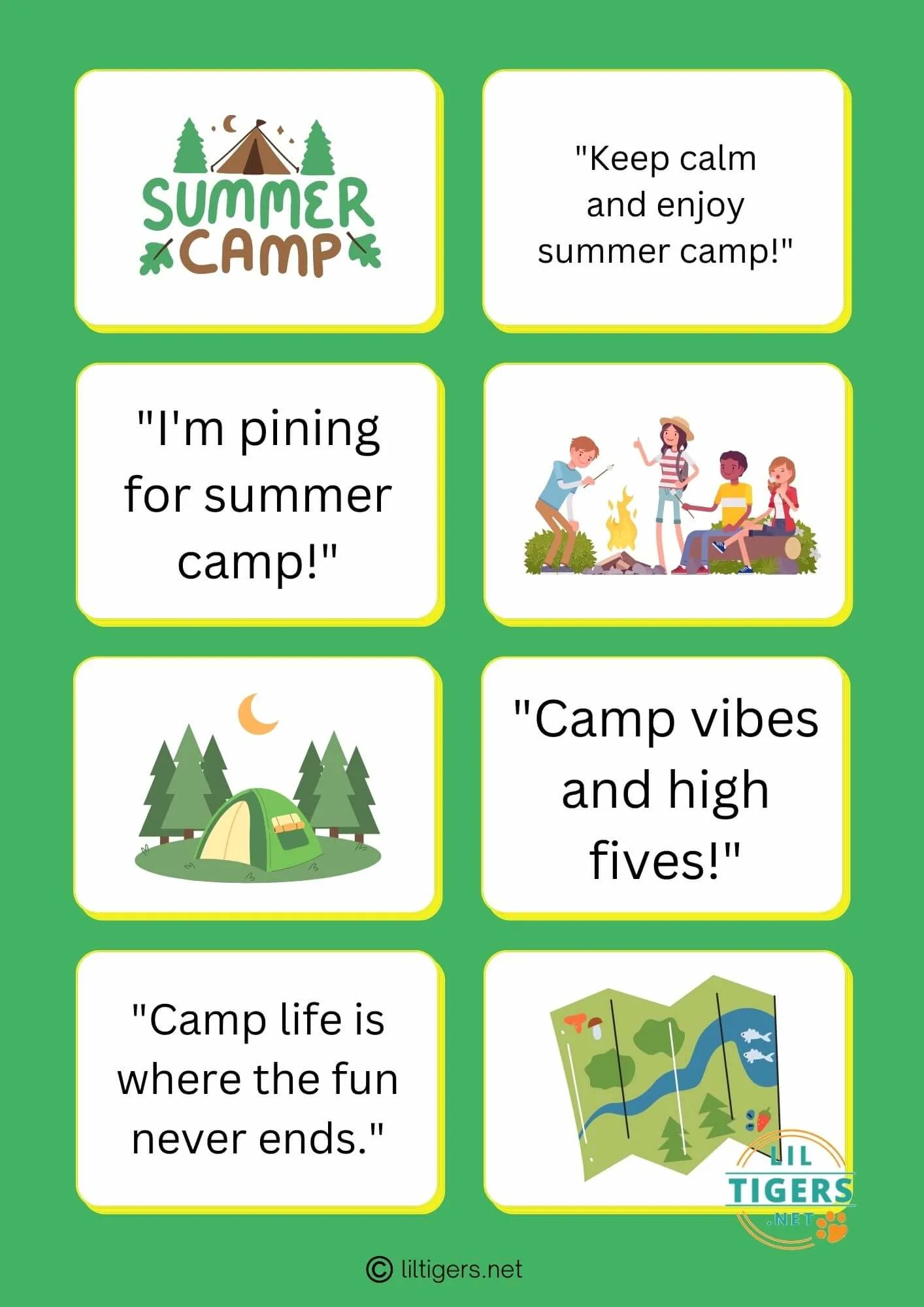 Free printable summer camp quotes for kids