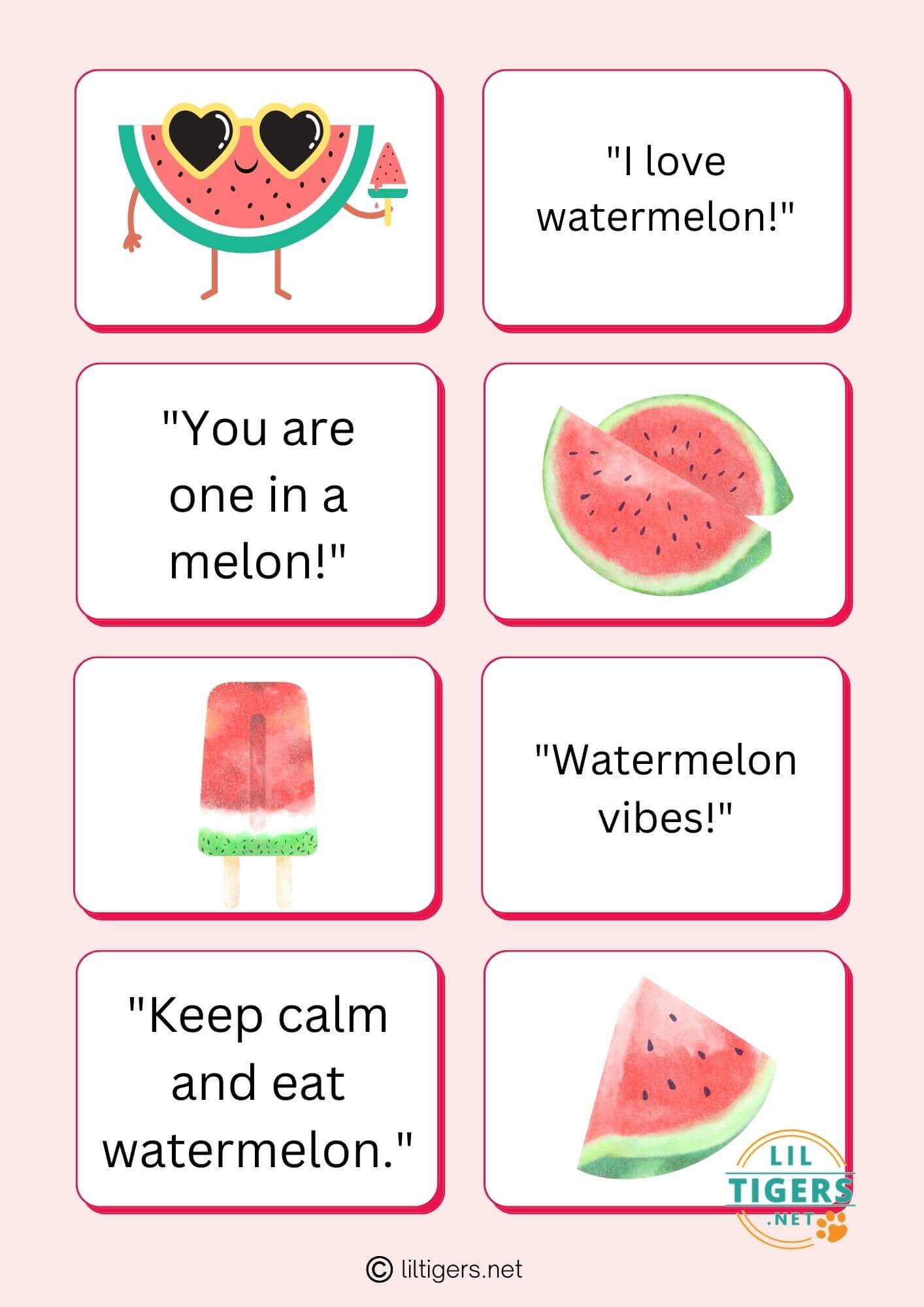free printable watermelon quotes for kids