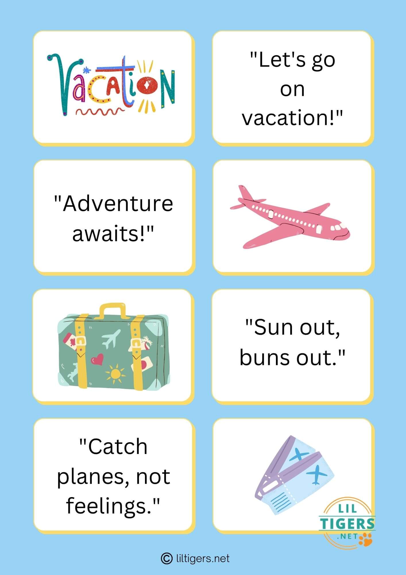 Free Printable Vacation Quotes for Kids
