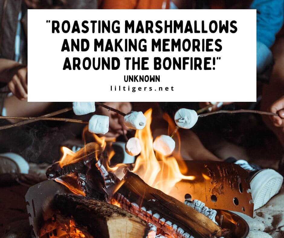 Fun Bonfire Captions for Kids