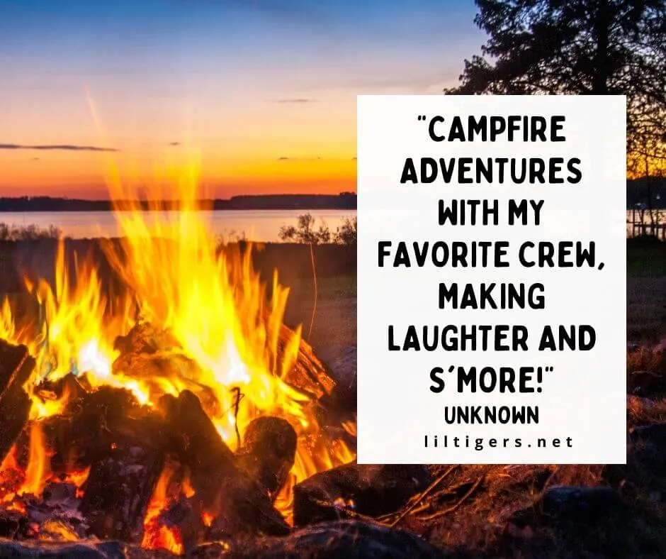 funny campfire caption