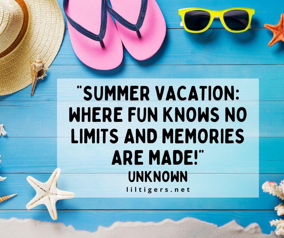 summer vacation expressions for kids