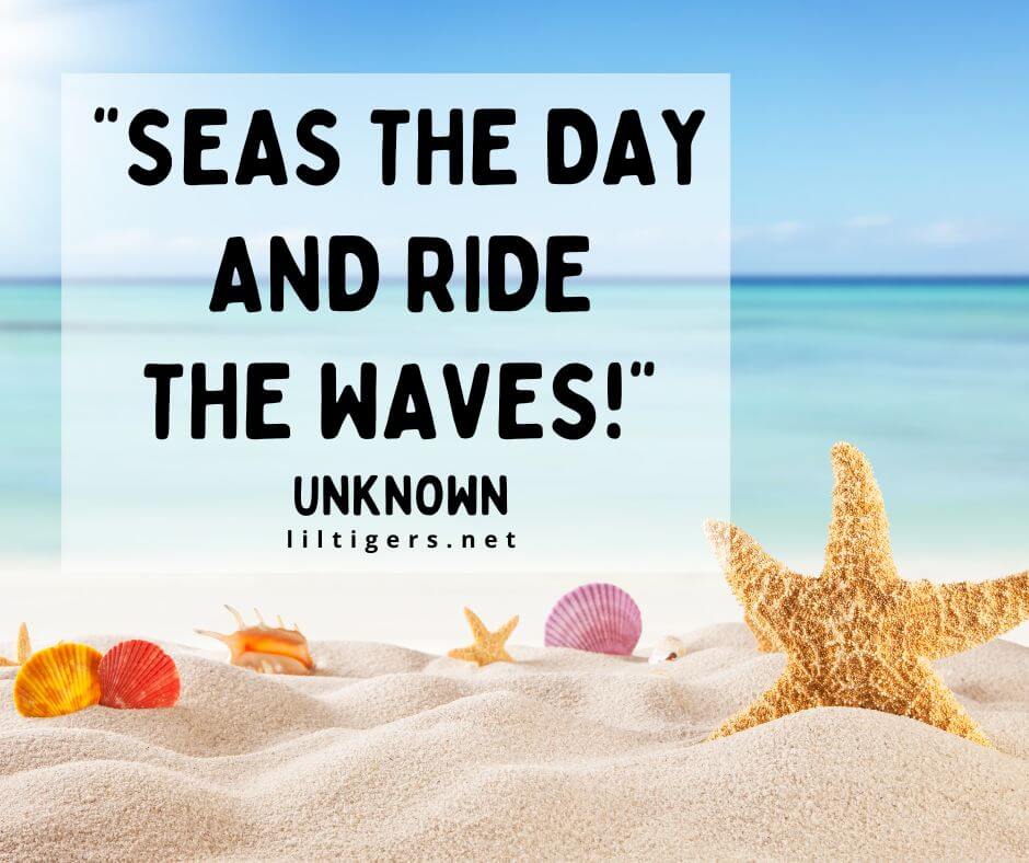 kids beach captions