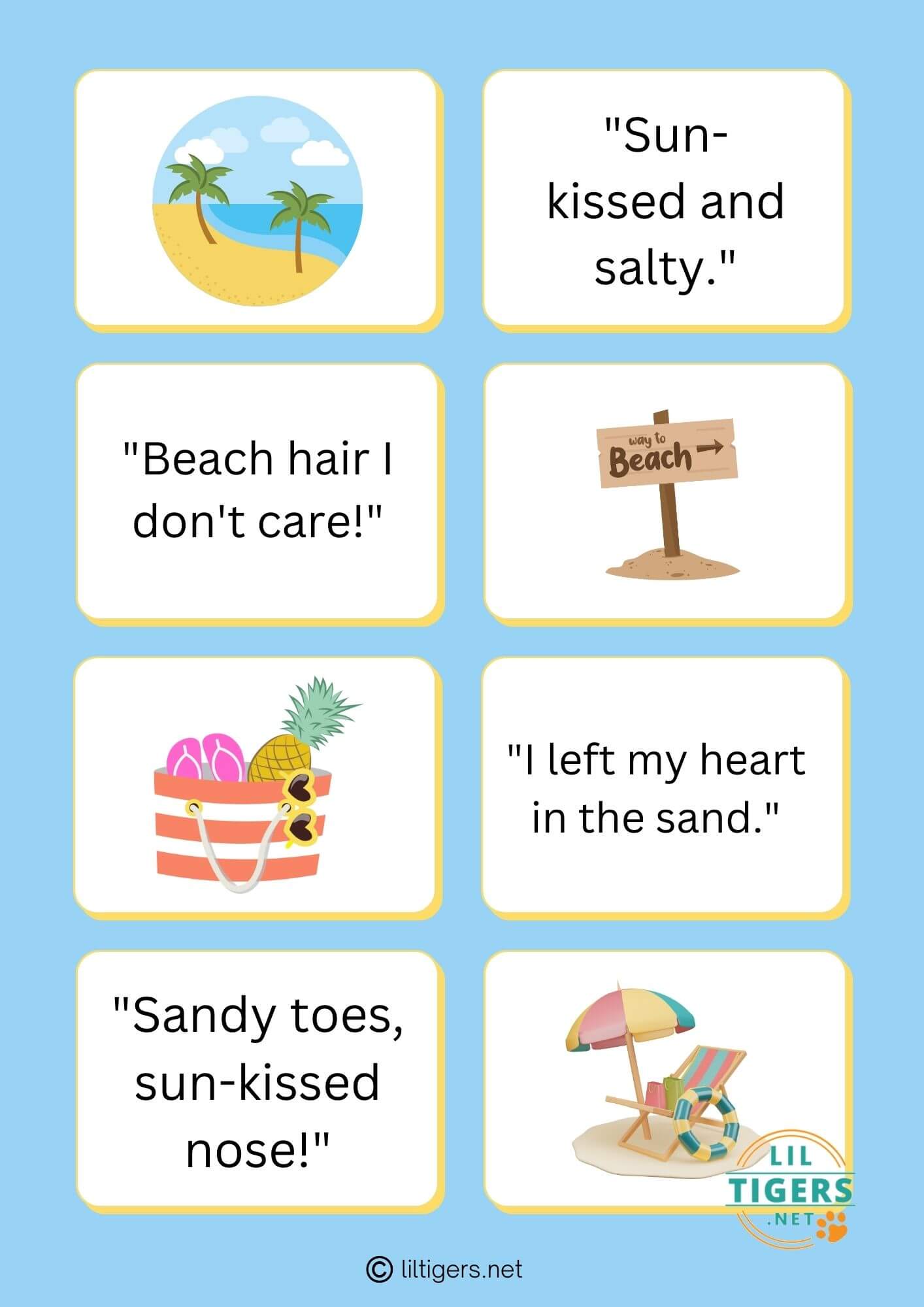 Free Printable Beach Quotes for Kids