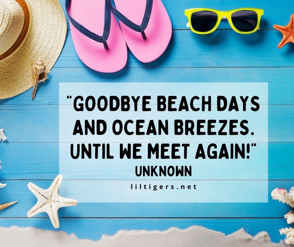 End of Vacation Quotes for kids