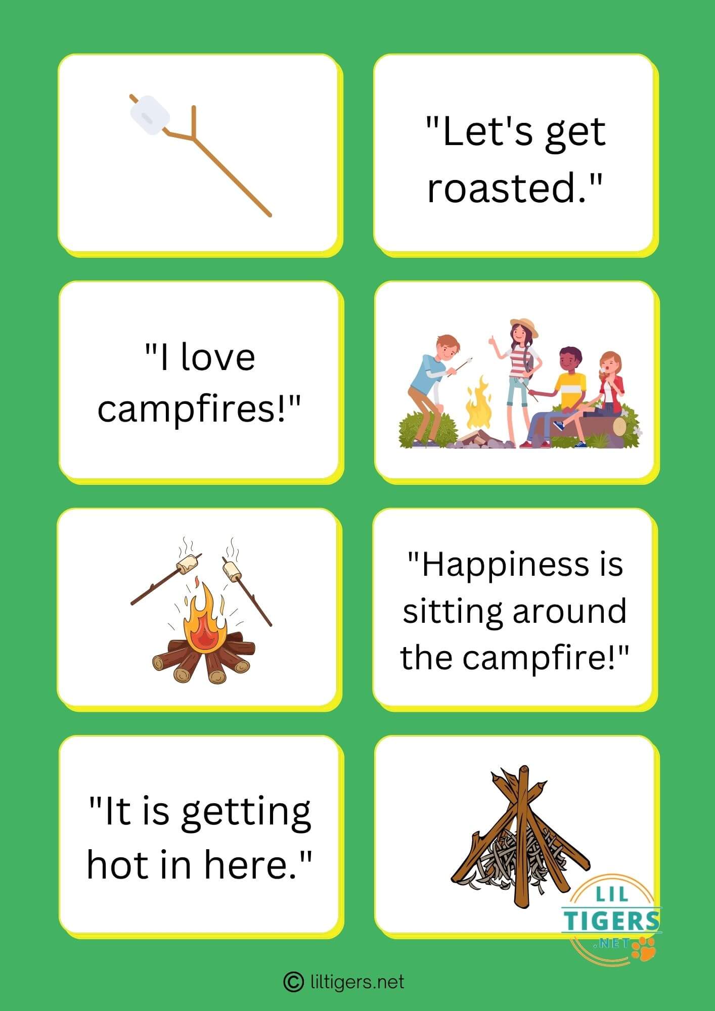 free printable campfire sayings for kids