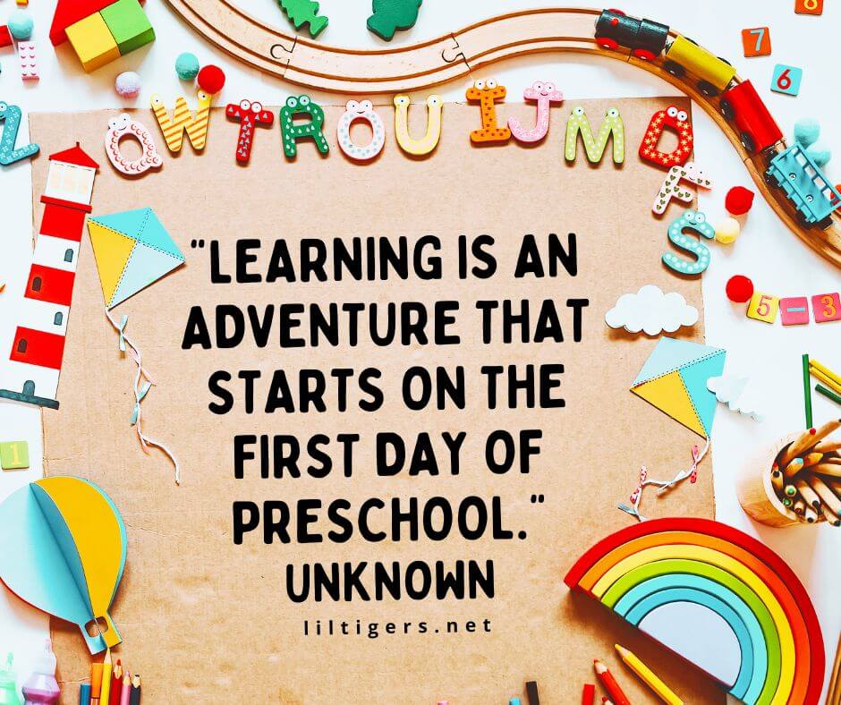 First Day of Preschool Quotes Short